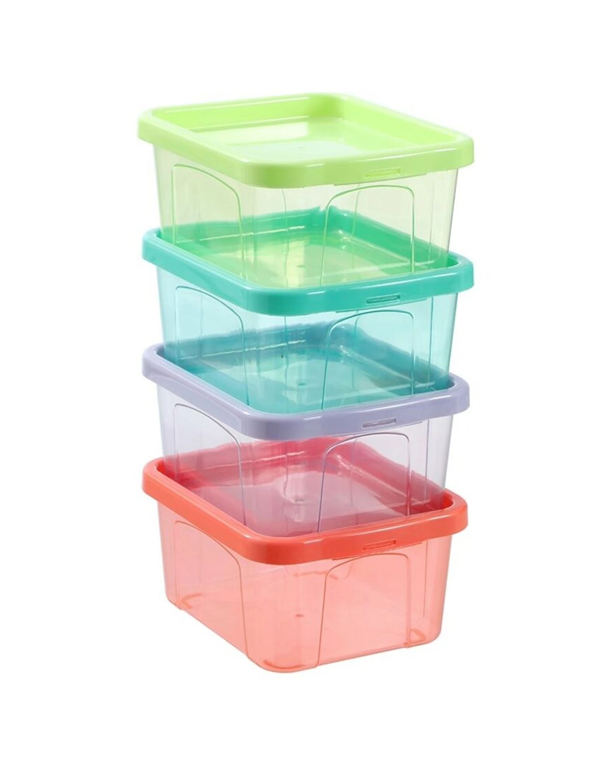 4 Boxsweden 12PK Click Storage Box Secure Lock Lid Home Organisation 2.3L - Multi, 4 of 7
