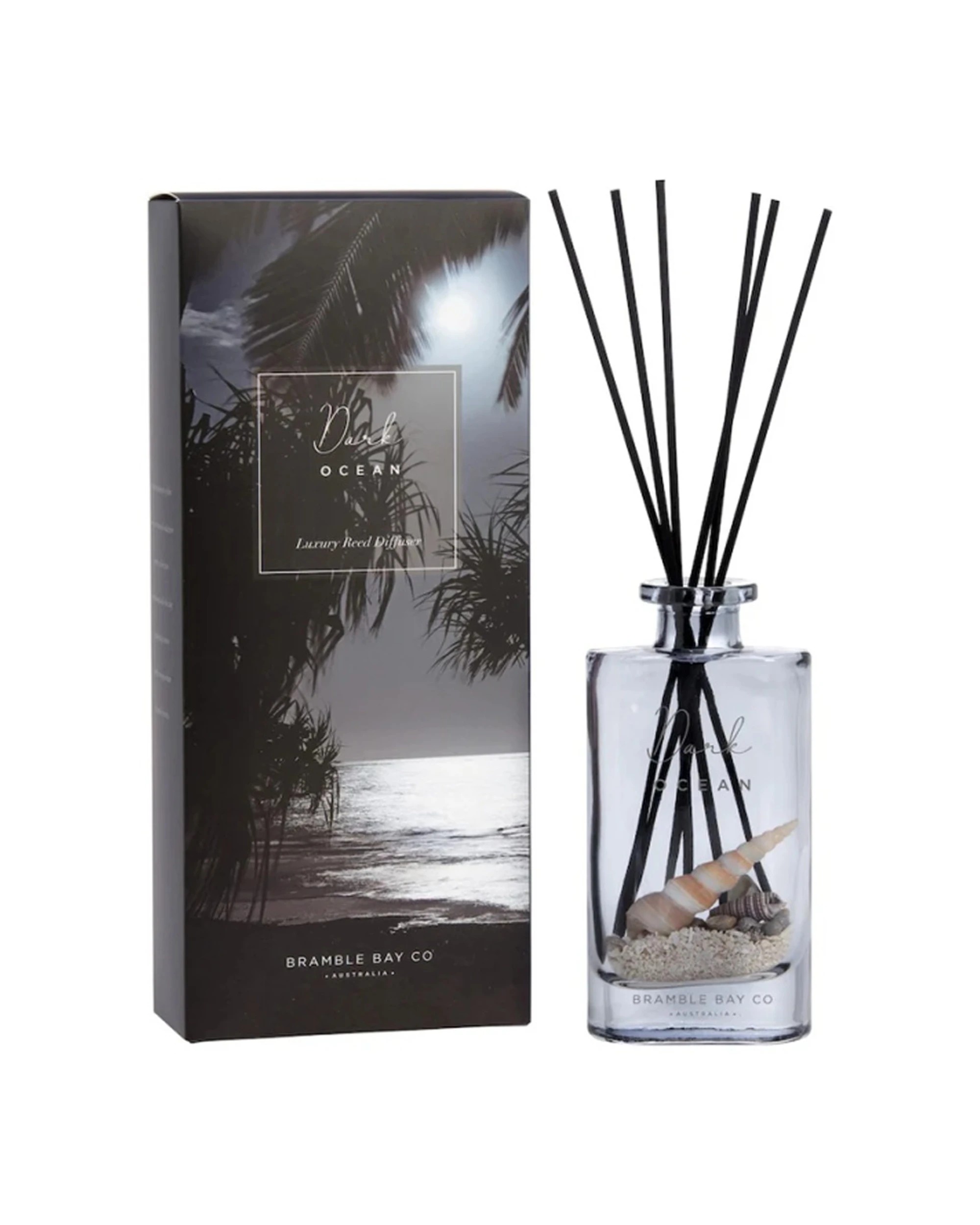 2 Bramble Bay Ocean After Dark Glass Reed Diffuser Scented Home Fragrance 150ml - Natural, 2 of 2