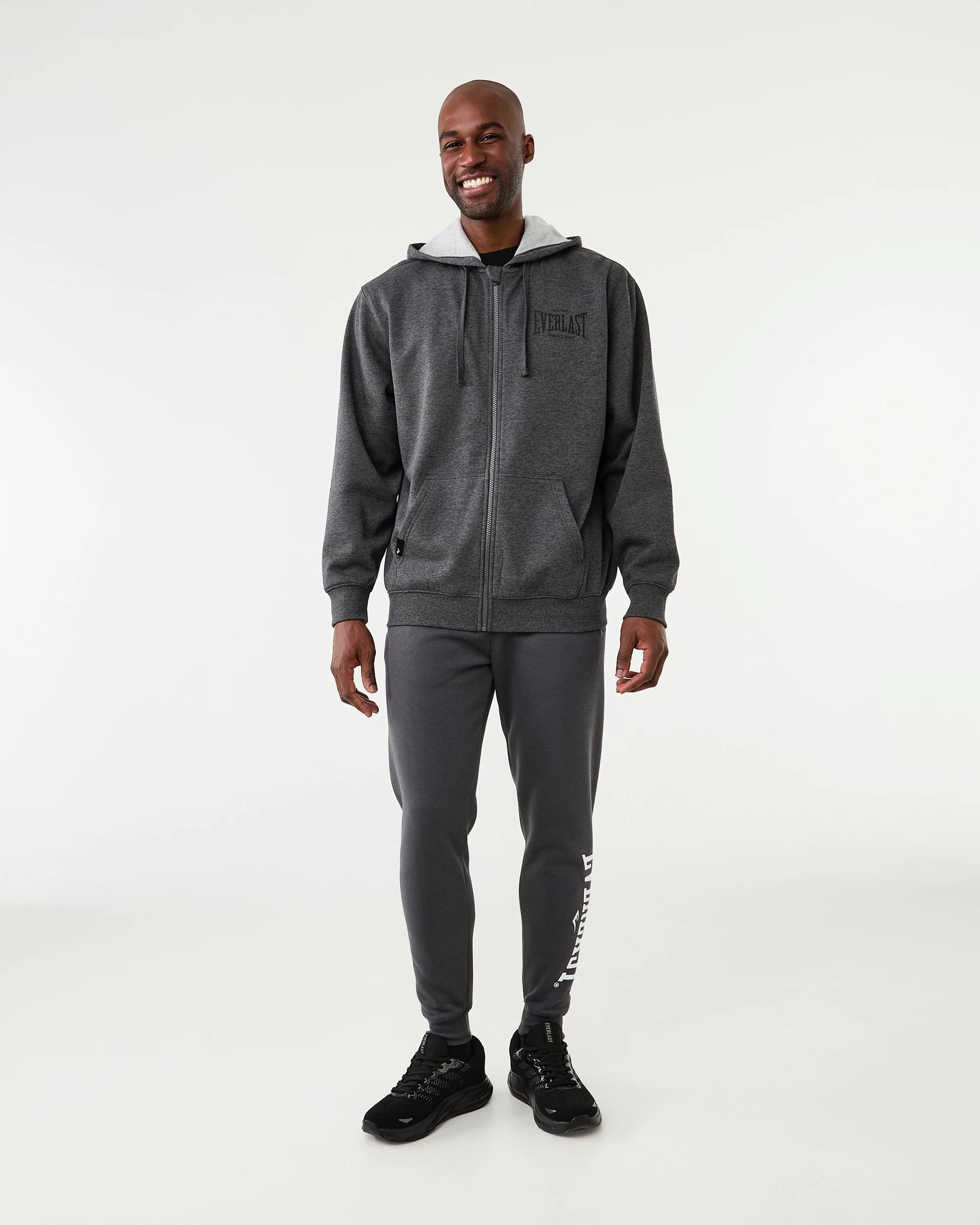 8 Everlast Mens Zip Through Hoodie Char Marle, 8 of 8
