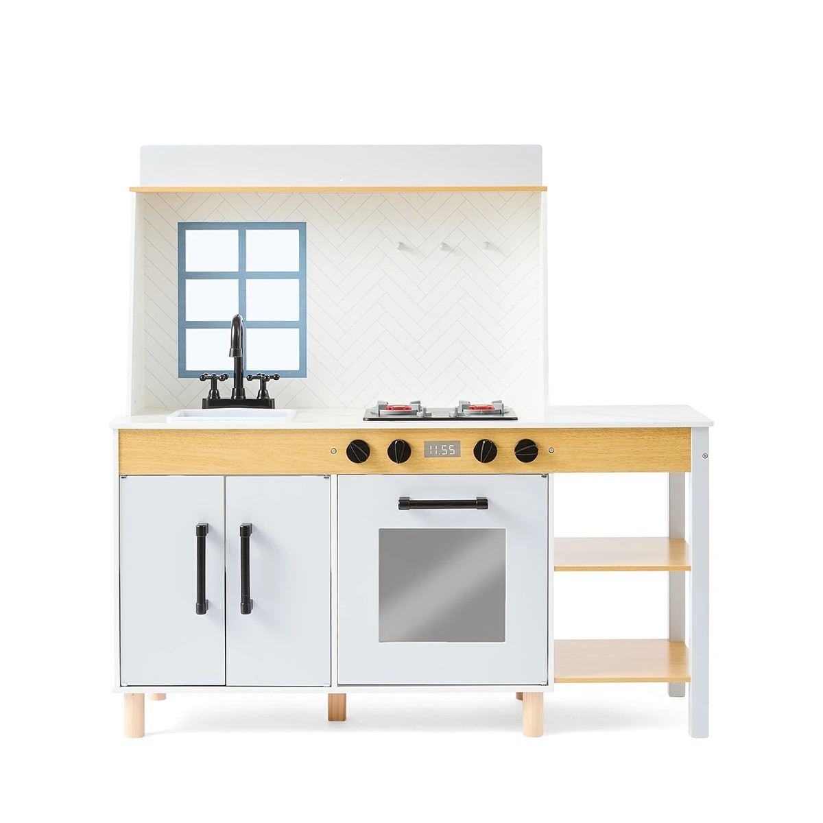 2 Wooden Deluxe Kitchen with Light and Sound Stove Toy, 2 of 10