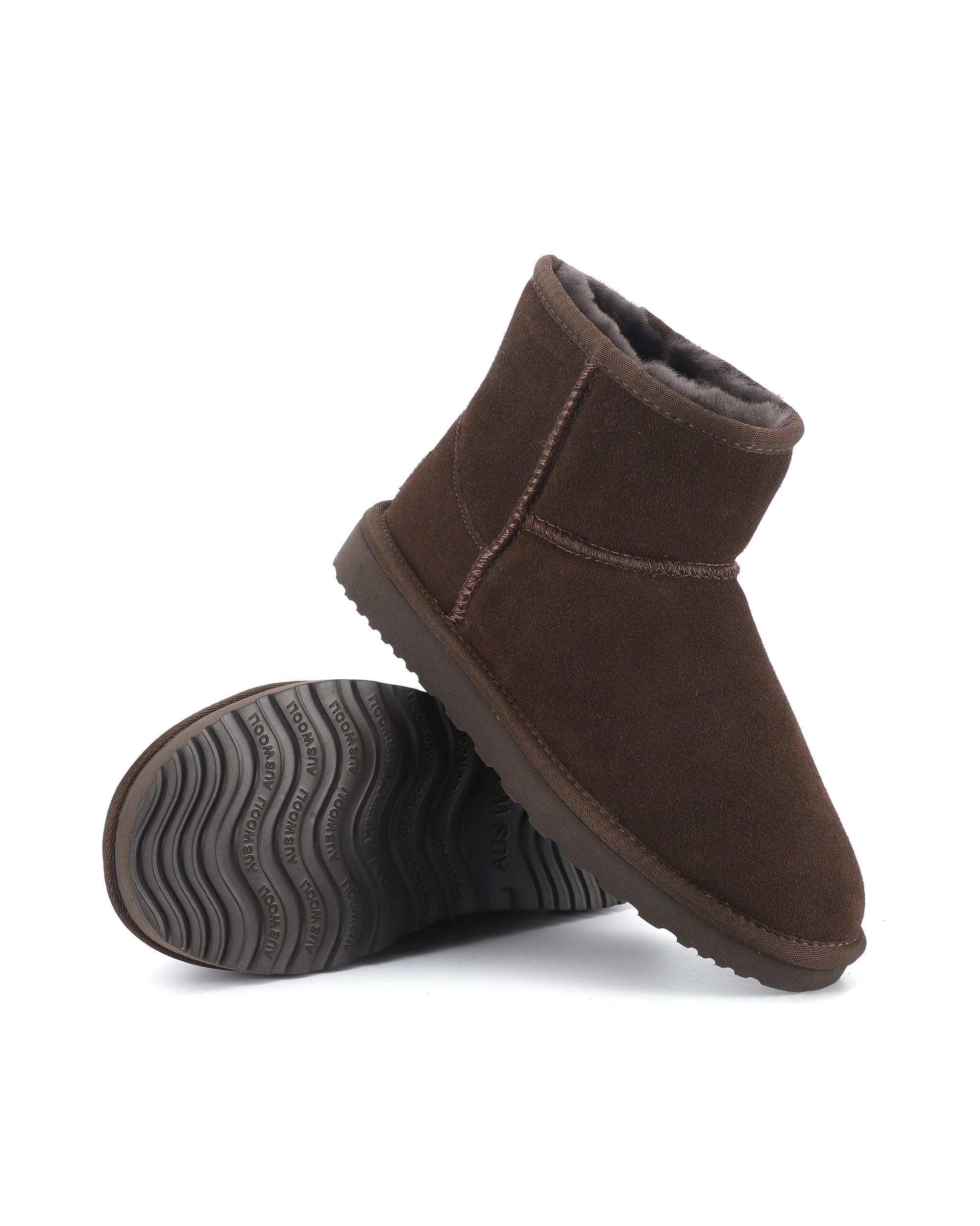 6 AUS WOOLI Signature Short Sheepskin Ankle UGG Boots CHOCOLATE, 6 of 6