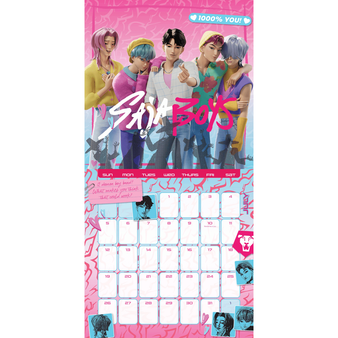 4 2026 Netflix KPop Demon Hunters Calendar, 4 of 5