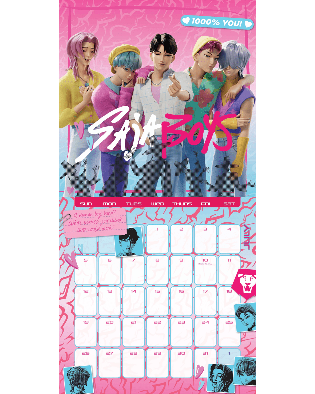 4 2026 Netflix KPop Demon Hunters Calendar, 4 of 5