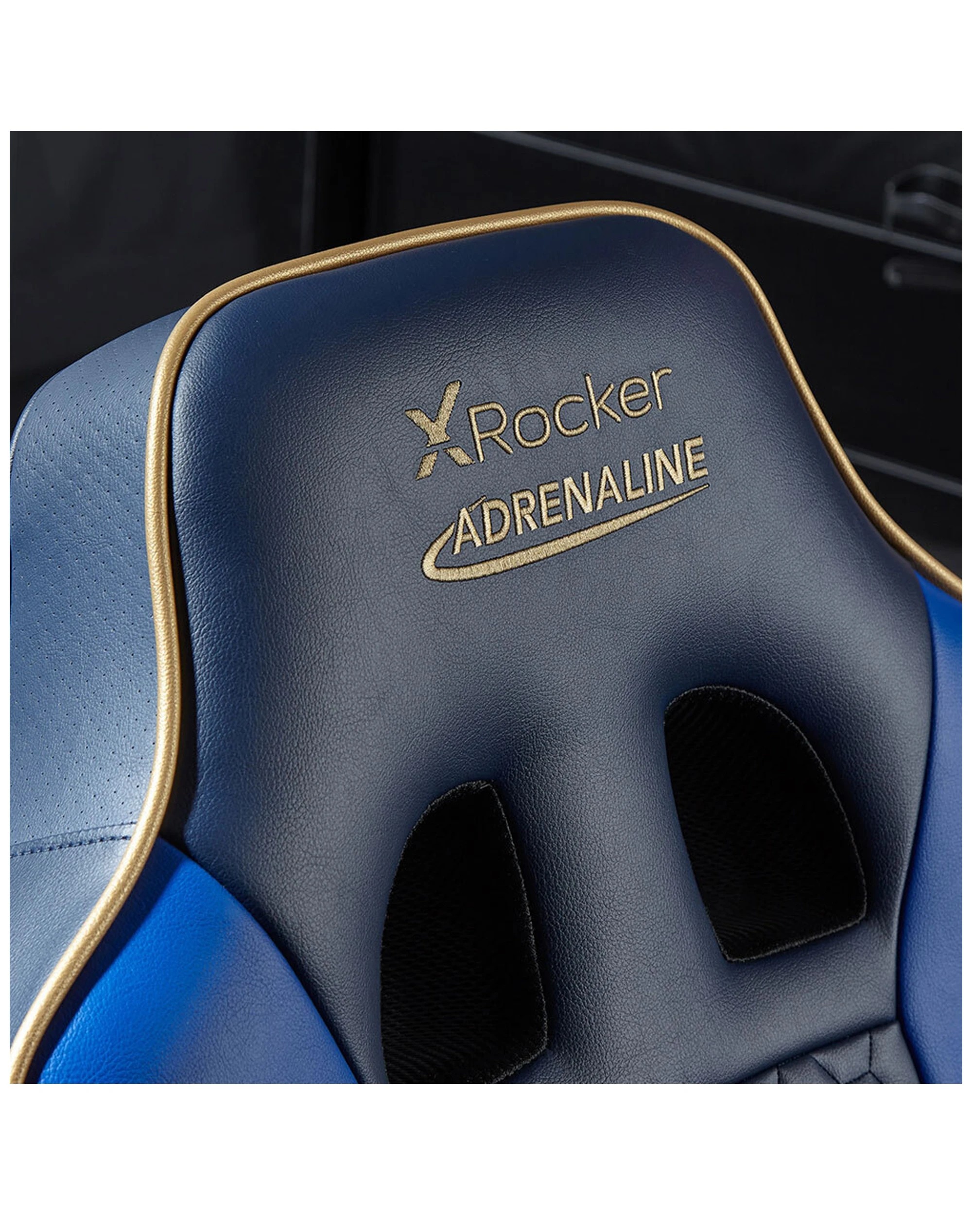 6 X Rocker Adrenaline 2.1 Tooth Audio Gaming Chair With Vibration - Blue, 6 of 7