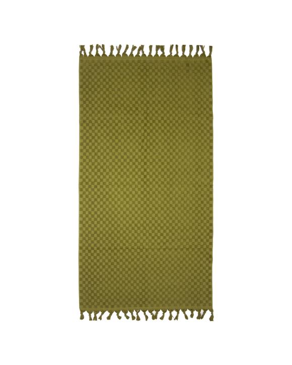 BAMBURY Paloma Beach Towel Pickle Lightweight Soft Absorbent Fring - Green