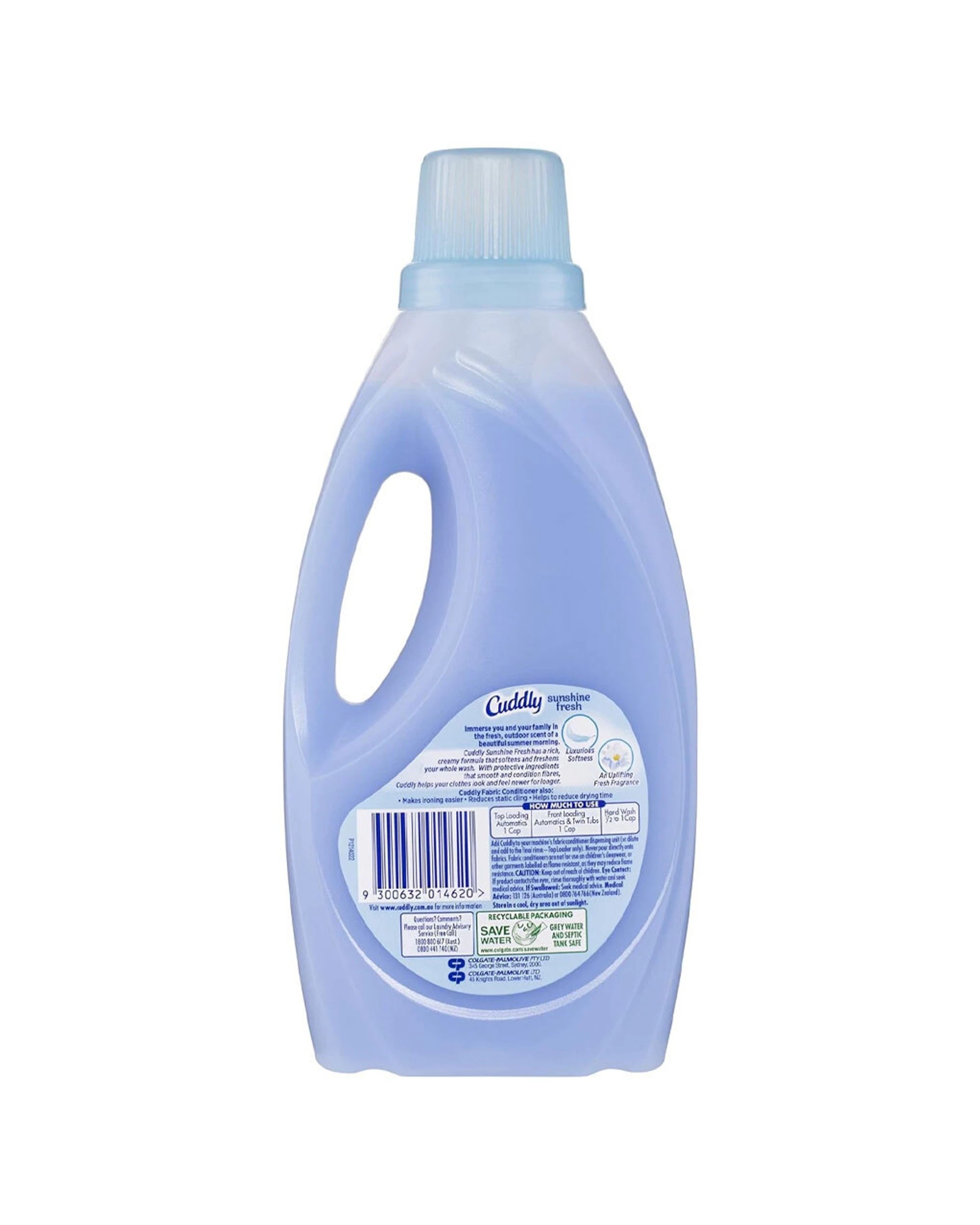3 Cuddly 6PK Laundry Liquid Fabric Softener Conditioner Sunshine Fresh 1L - Blue, 3 of 3
