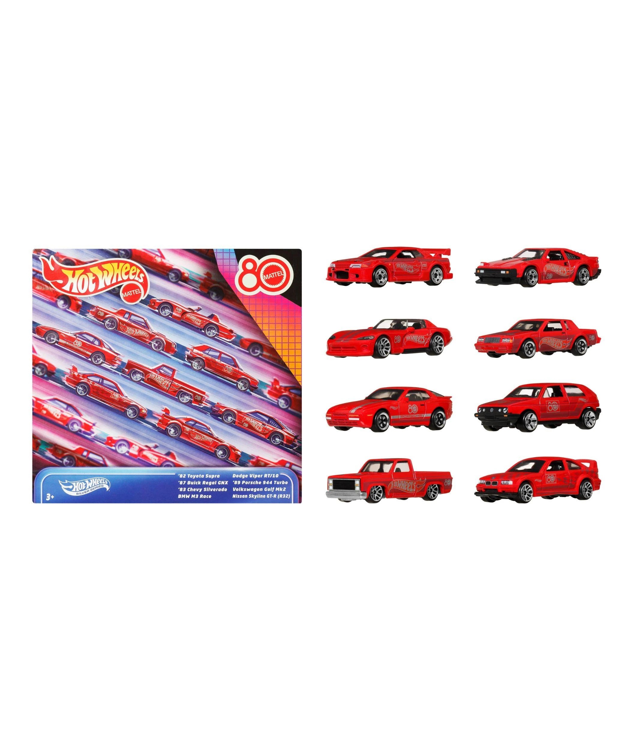 1 Hot Wheels Silver Series Mattel 80th Anniversary 8 - Pack - Multi, 1 of 6