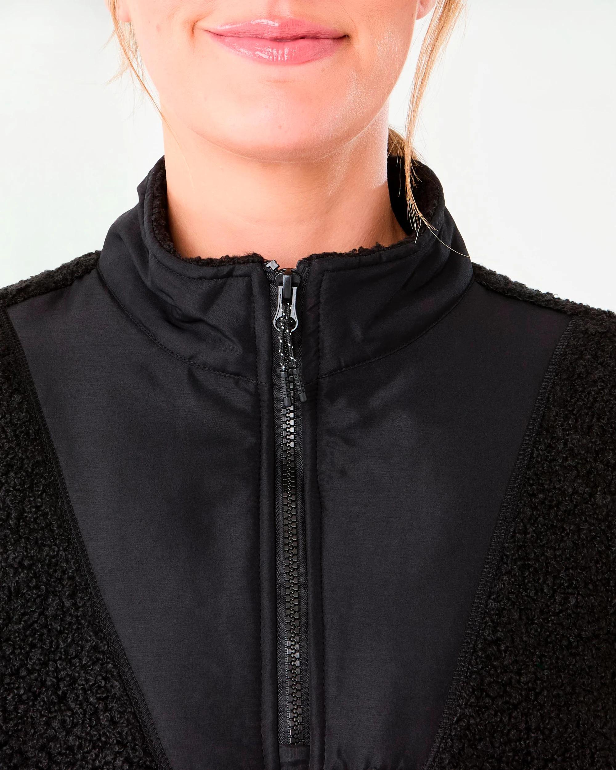 5 Active Womens 1/4 Zip Sherpa Jumper Black, 5 of 6