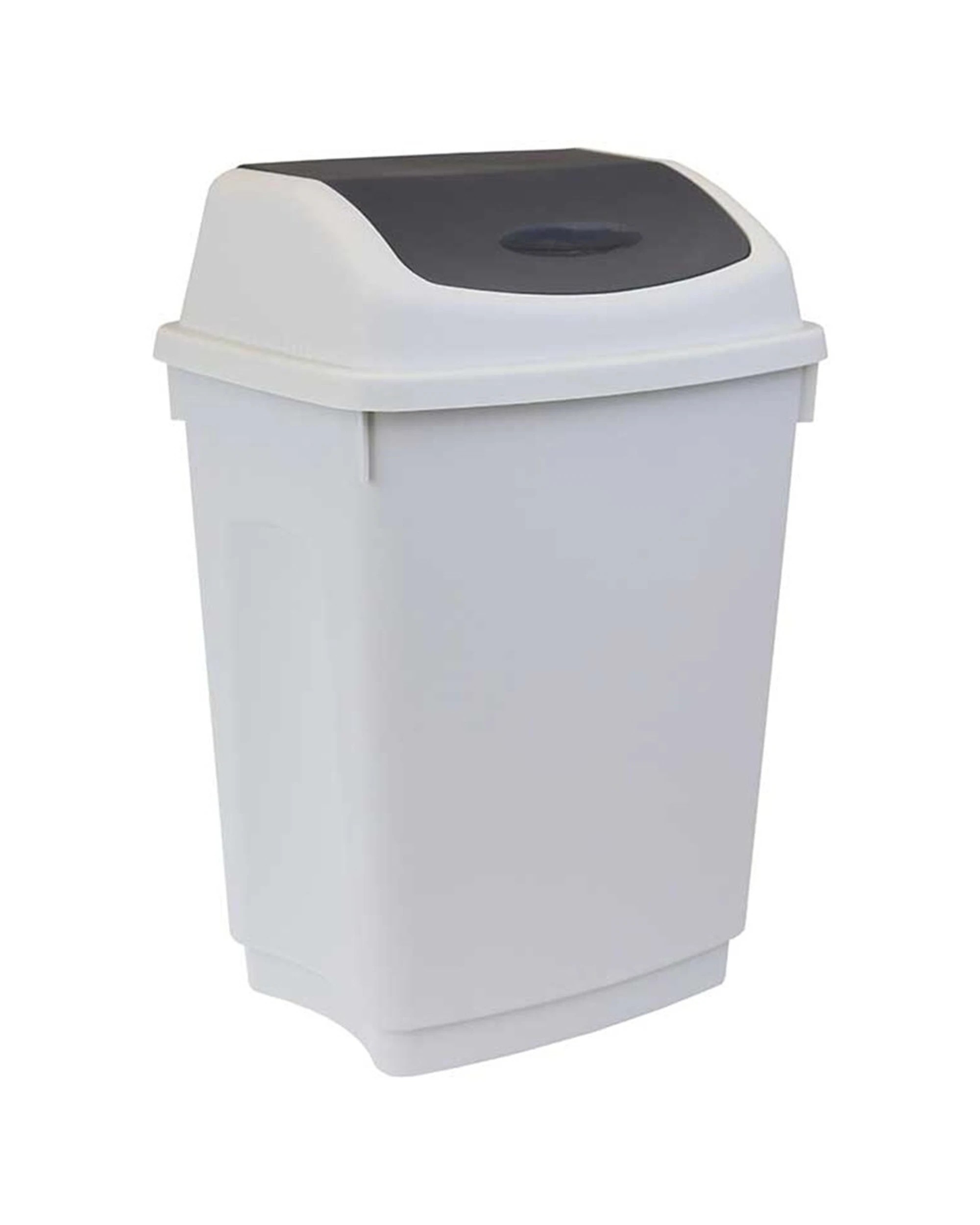 1 Boxsweden Trash Bin 12l With Swing Lid Plastic Waste Bin - Kitchen Use
 - White, 1 of 2