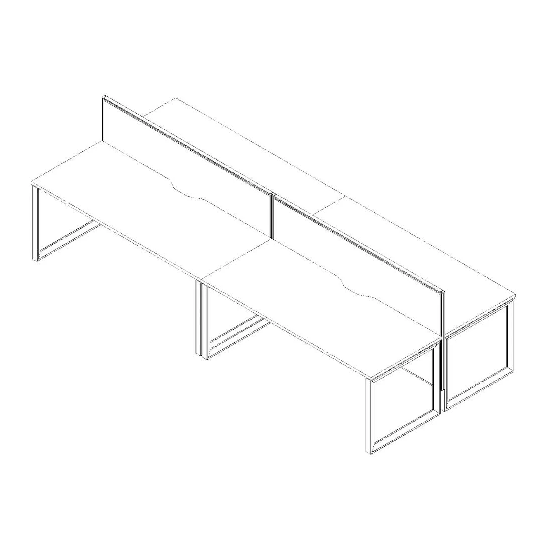 5 Stilford Screen 1500 W x 900 H mm Black Frame Grey Fabric, 5 of 10