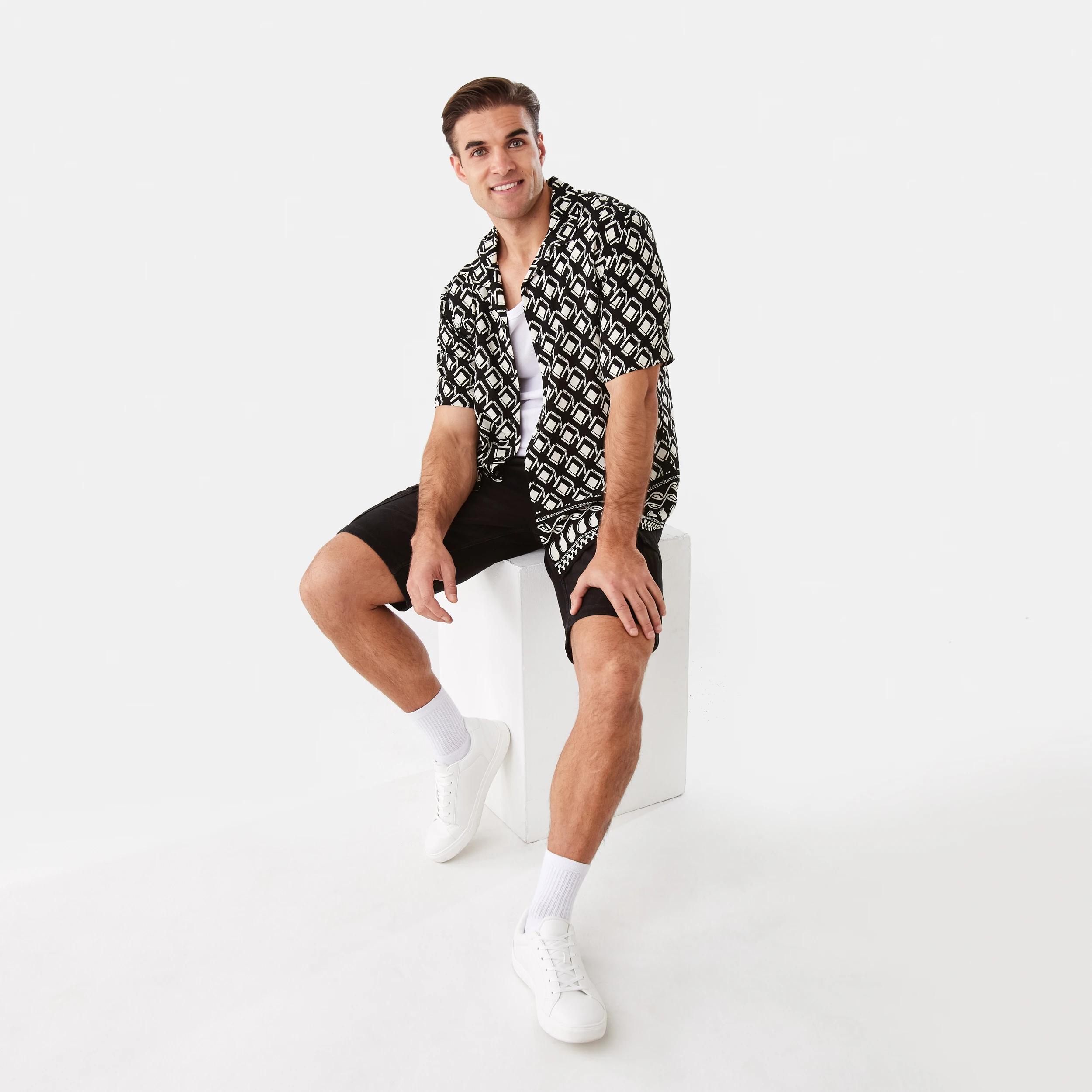 8 Denim Cargo Shorts BLACK WASH, 8 of 9