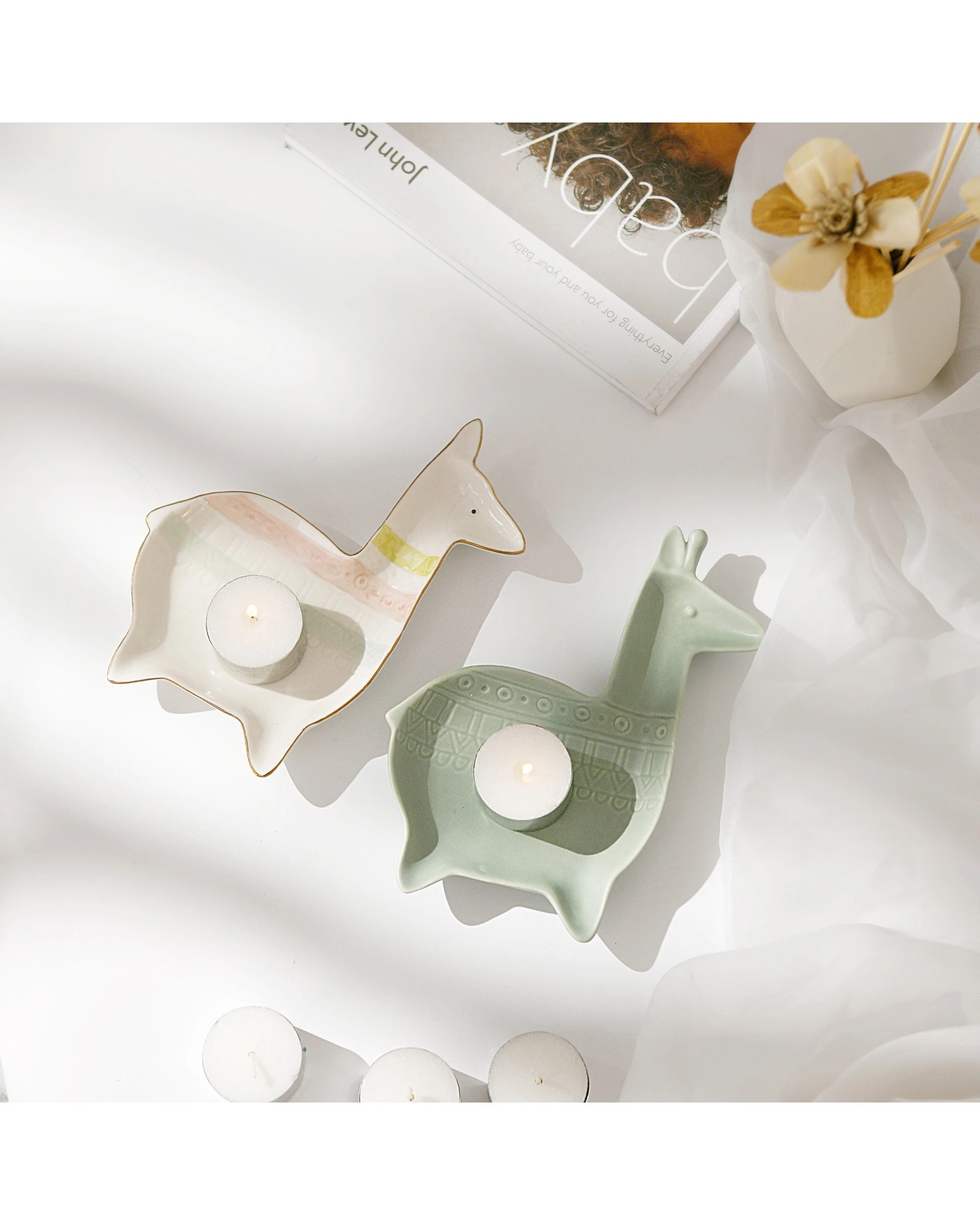 2 Cadence & Co. Aluminum Cup Tealight Candle Set 200 - White, 2 of 6