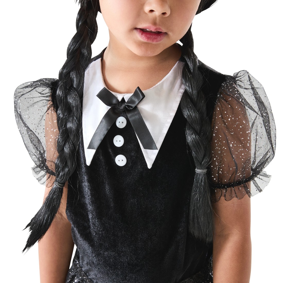 6 Horror Girl with Wig Costume - Ages 4-6, 6 of 10