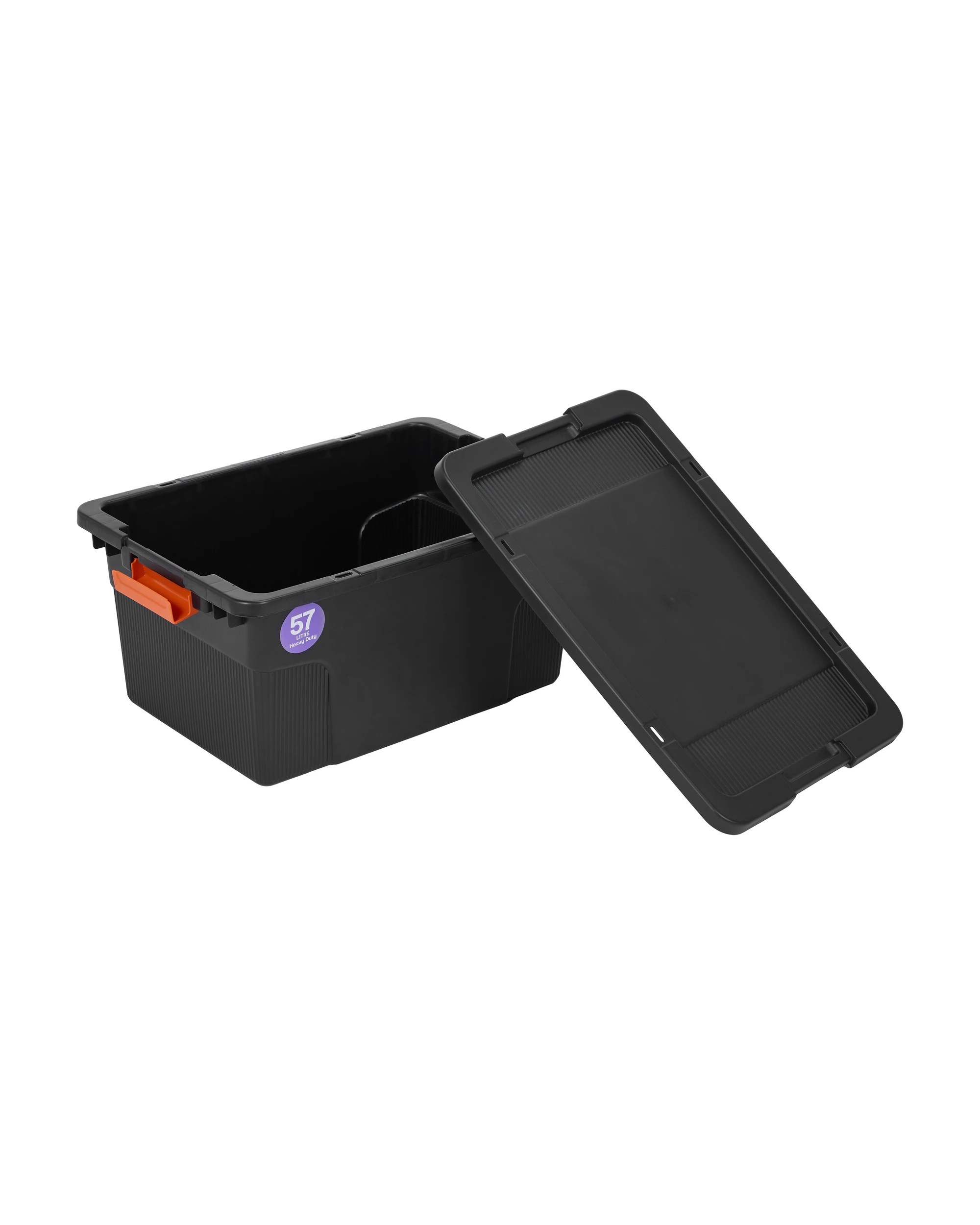 2 57L Heavy Duty Storage Container - Black, 2 of 6