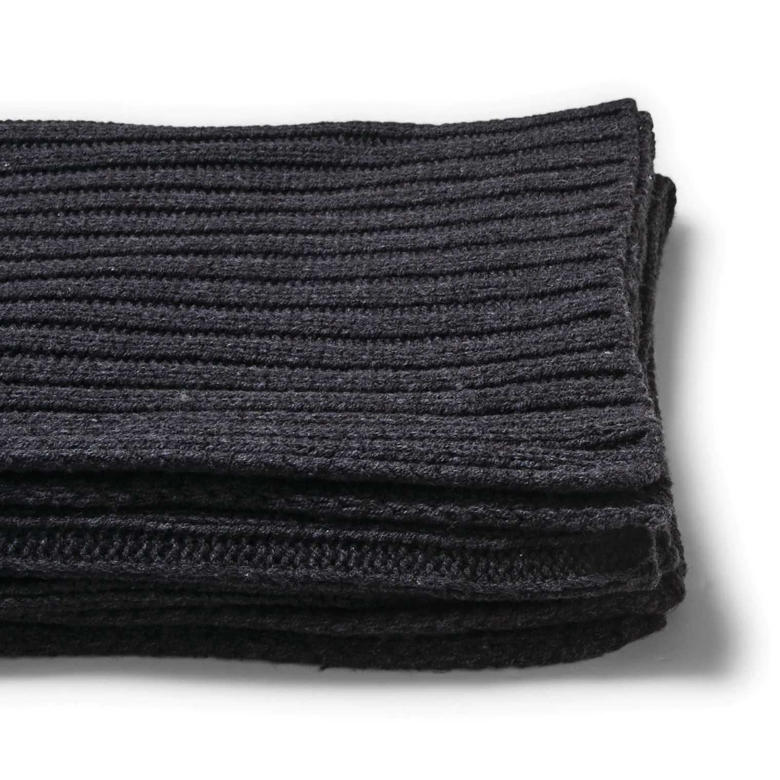 5 Chunky Knit Ribbed Throw - Grey, 5 of 7