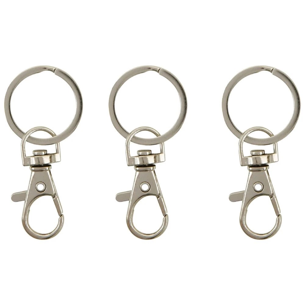 2 Born Key Ring Swivel Clasps Silver 3 Piece, 2 of 2
