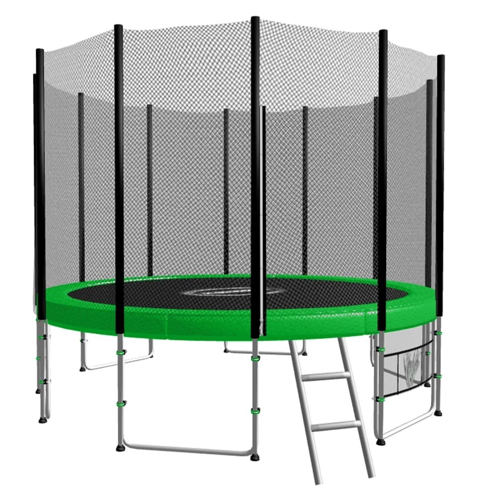 1 Kahuna Blizzard 10 ft Trampoline with Net - Green, 1 of 5