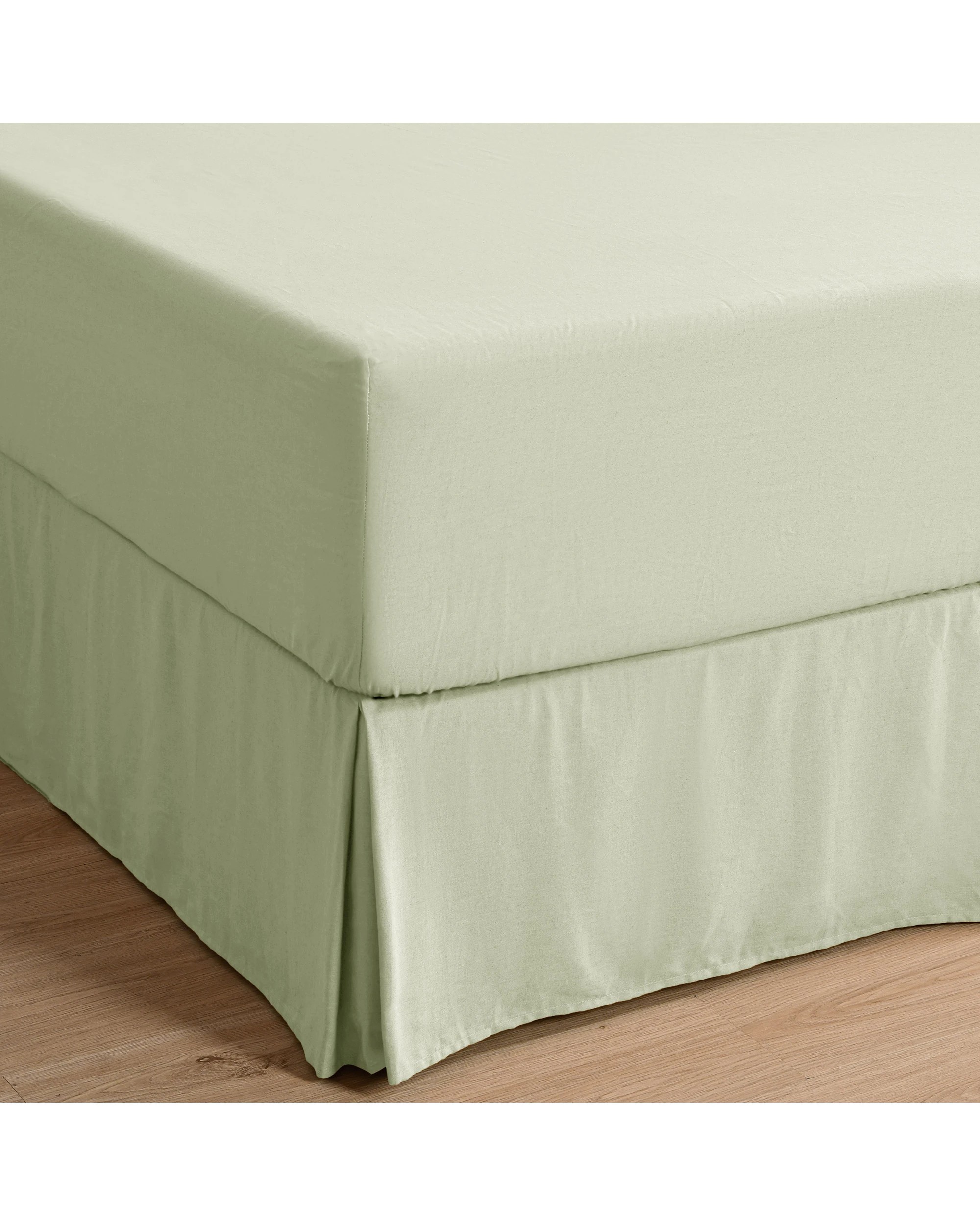 1 Dreamaker Linen Cotton Valance - Queen Bed - Sage, 1 of 7