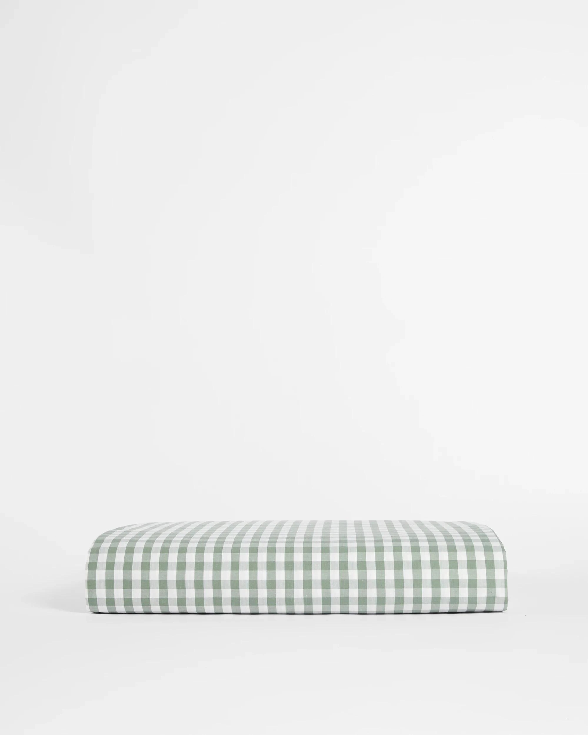 2 Target Gingham Australian Cotton Mix & Match Fitted Sheet - Queen Bed - Green, 2 of 3