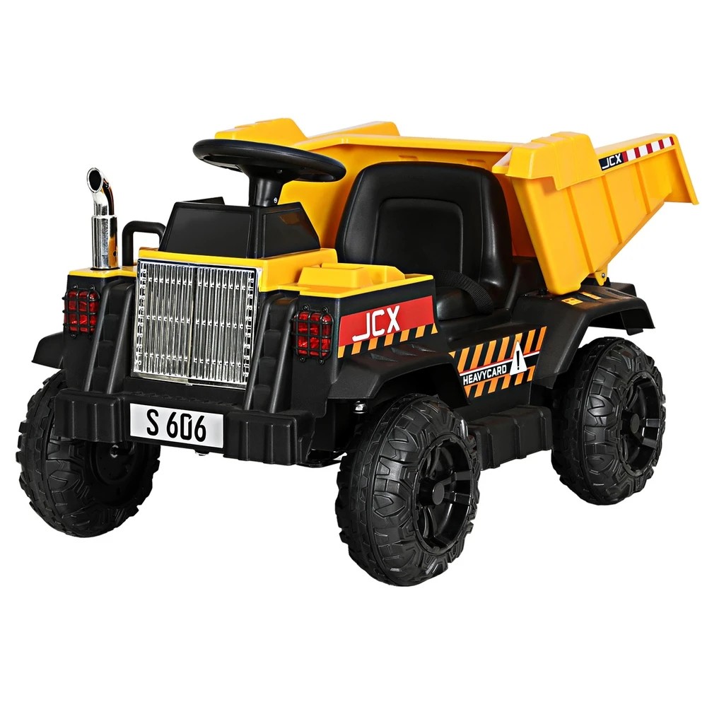 1 Rigo Kids Electric Ride On Car Dumptruck Loader Toy Cars 12V - Yellow, 1 of 5
