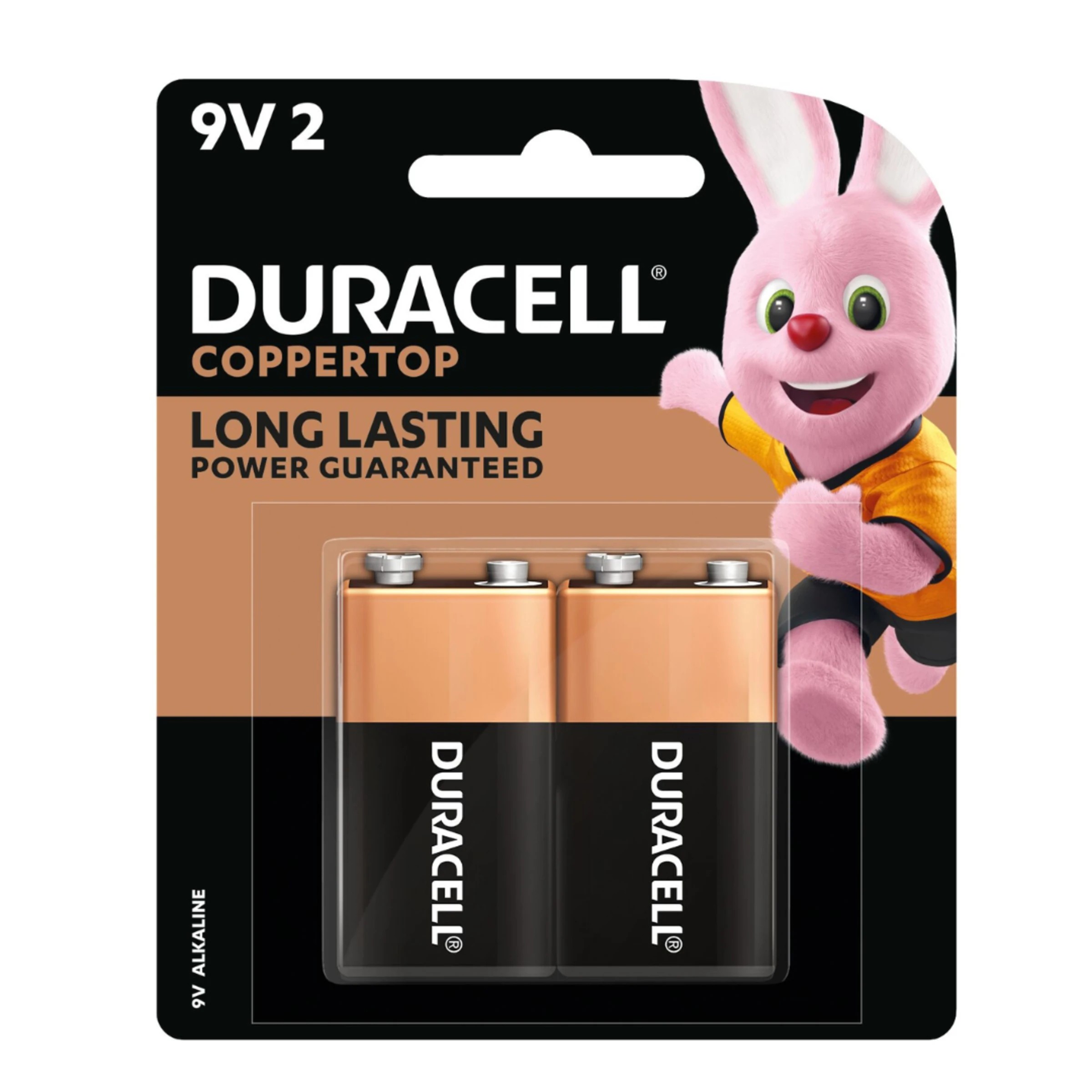 1 2 Pack Duracell Coppertop 9V Batteries, 1 of 8
