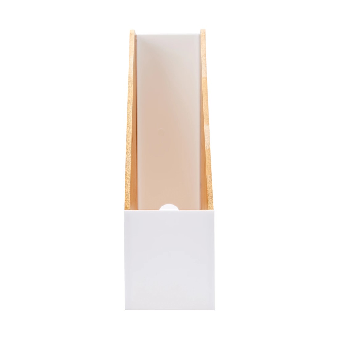 4 Bamboo and Plastic Magazine Holder - White, 4 of 7