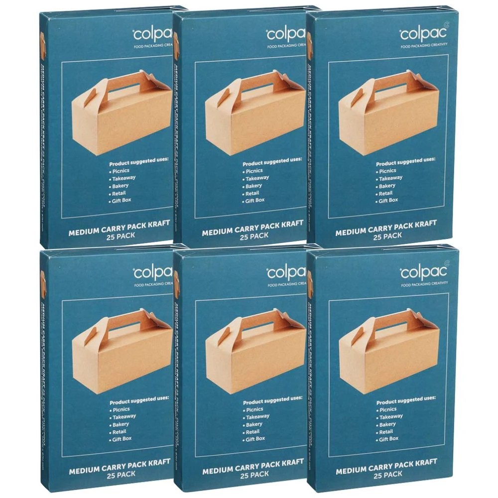 1 Colpac Medium Carry Pack Kraft 150 Pack, 1 of 2