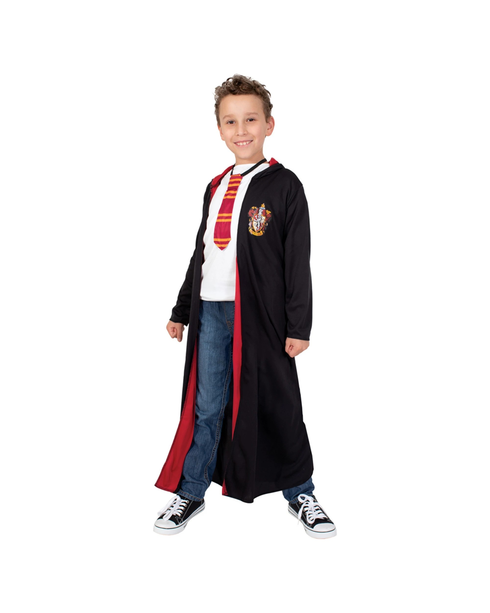 1 Harry Potter Hooded Robe And Tie Kids Costume Dress Up Party Halloween Size 7-8y
 - Black, 1 of 3
