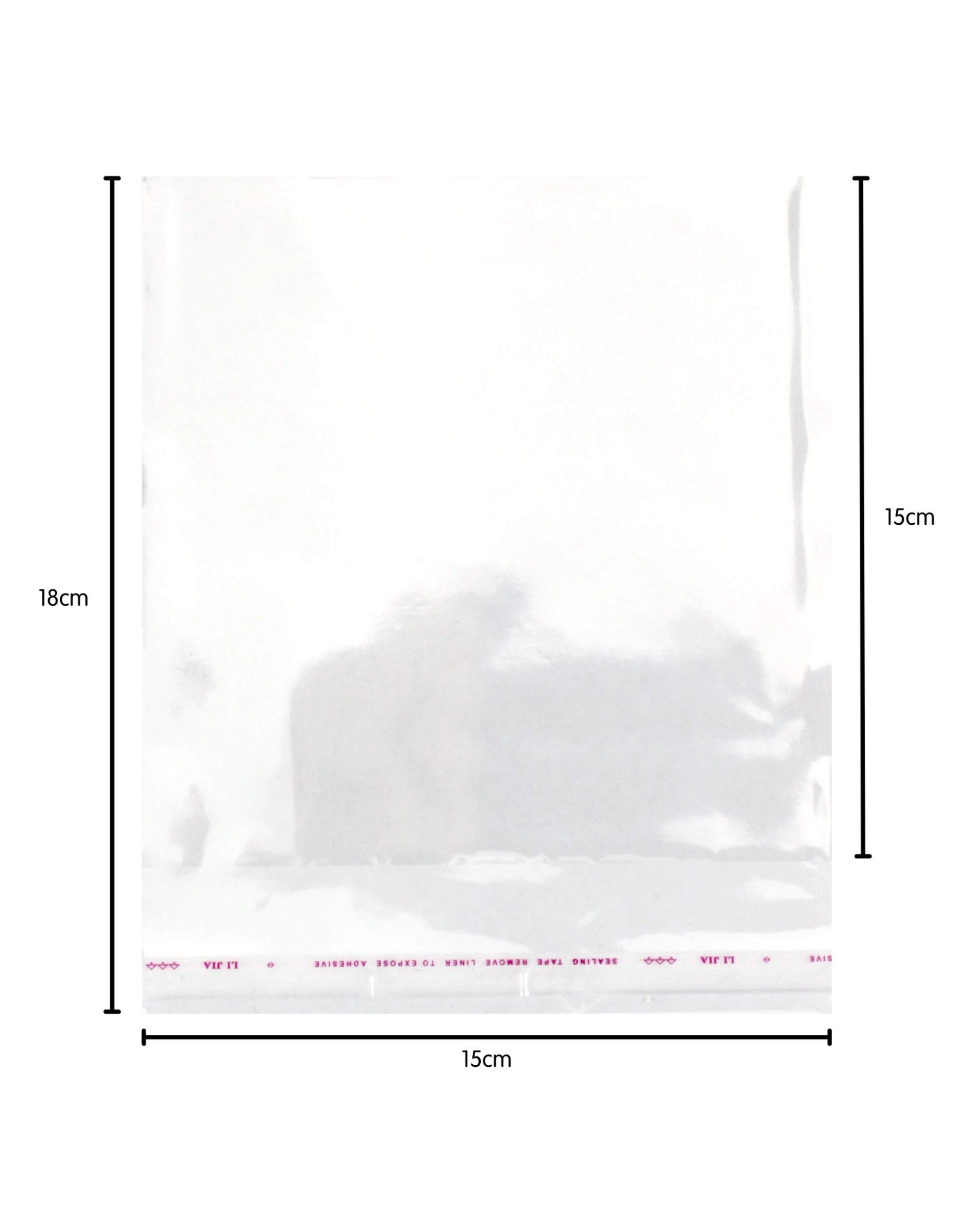 2 Made 2 Party Clear Peel and Seal Cellophane Bags 15cm x 15cm Pack of 50, 2 of 2