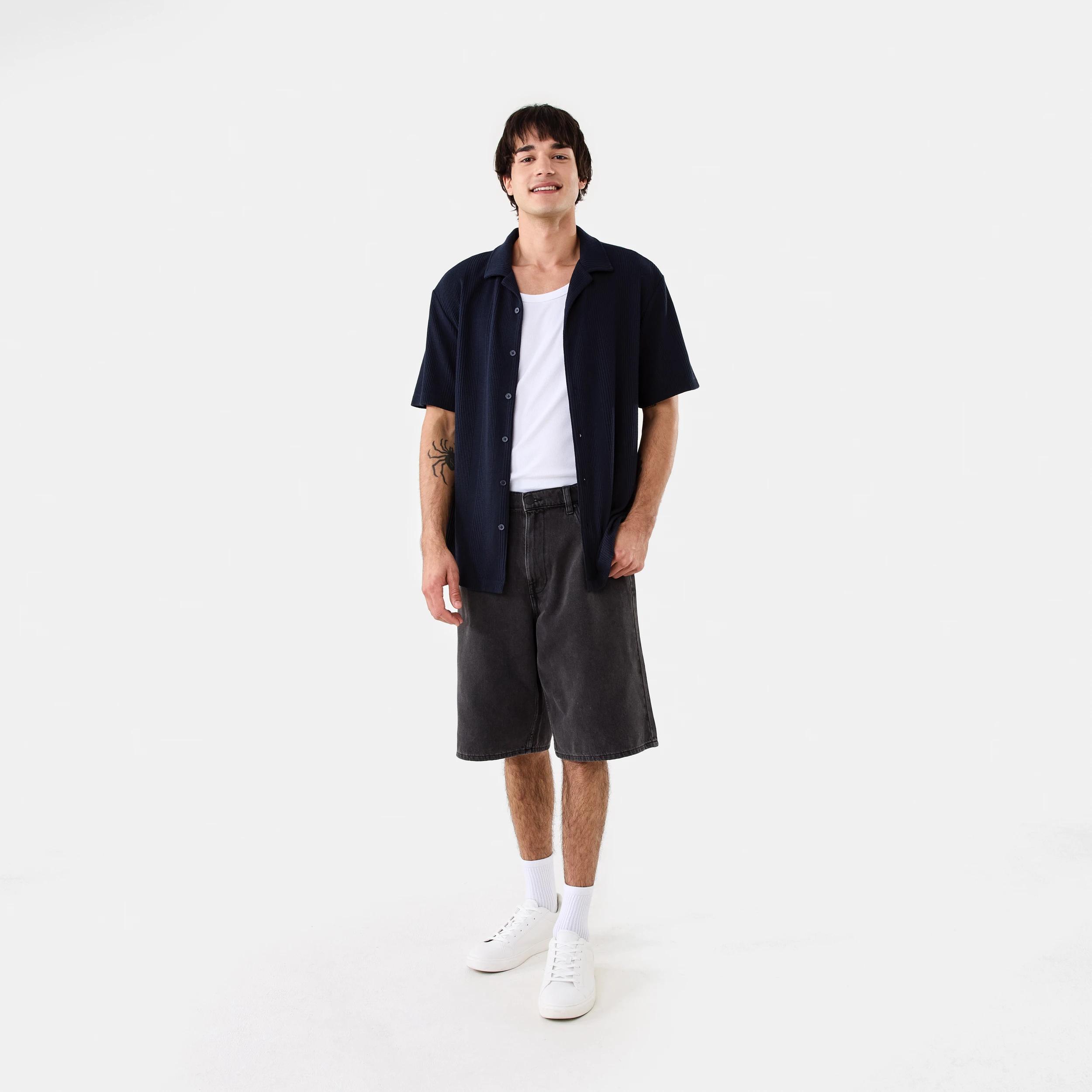 2 Short Sleeve Textured Knit Shirt SKY CAPTAIN, 2 of 10