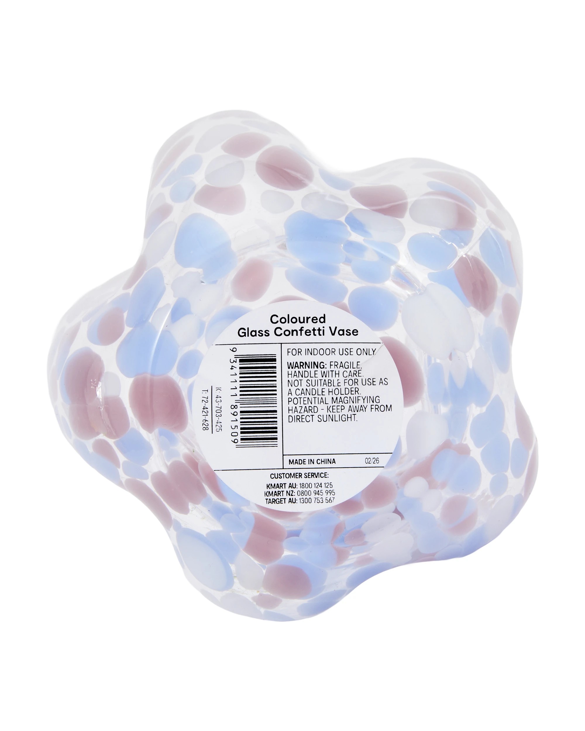 5 Coloured Glass Confetti Vase, 5 of 5