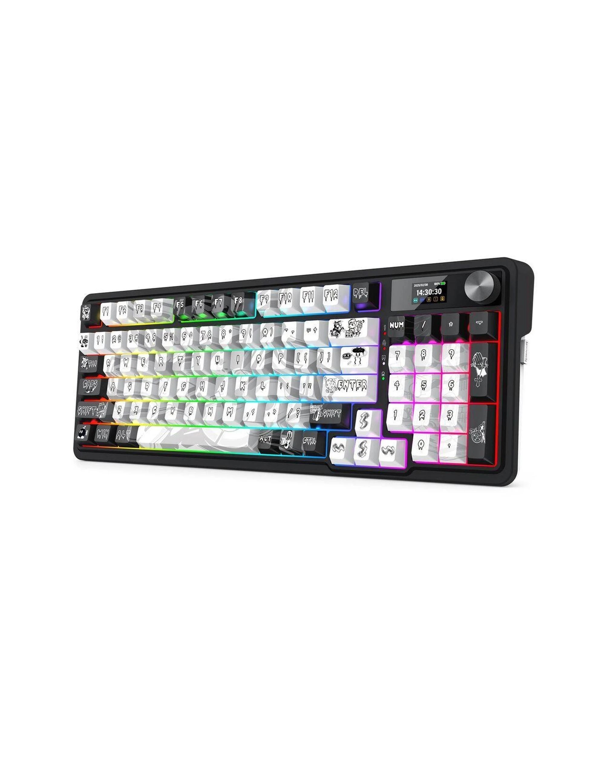 9 Redragon K719GFRGB Pro Artemis Pro Wireless Mechanical Keyboard - Grey, 9 of 10