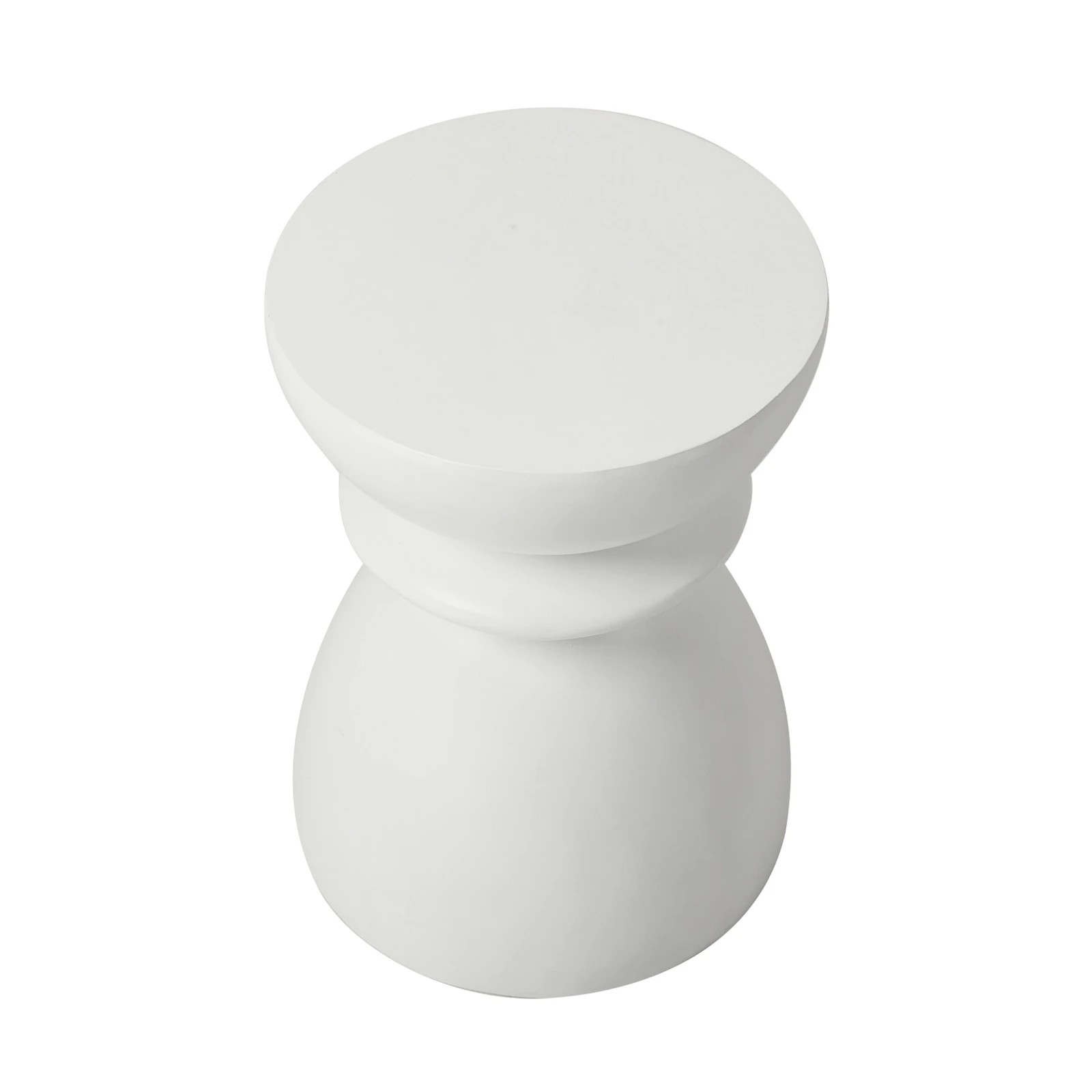 6 Oikiture Side Table Round Coffee End Stool Bedside Stand Stone Patio Garden - White, 6 of 9