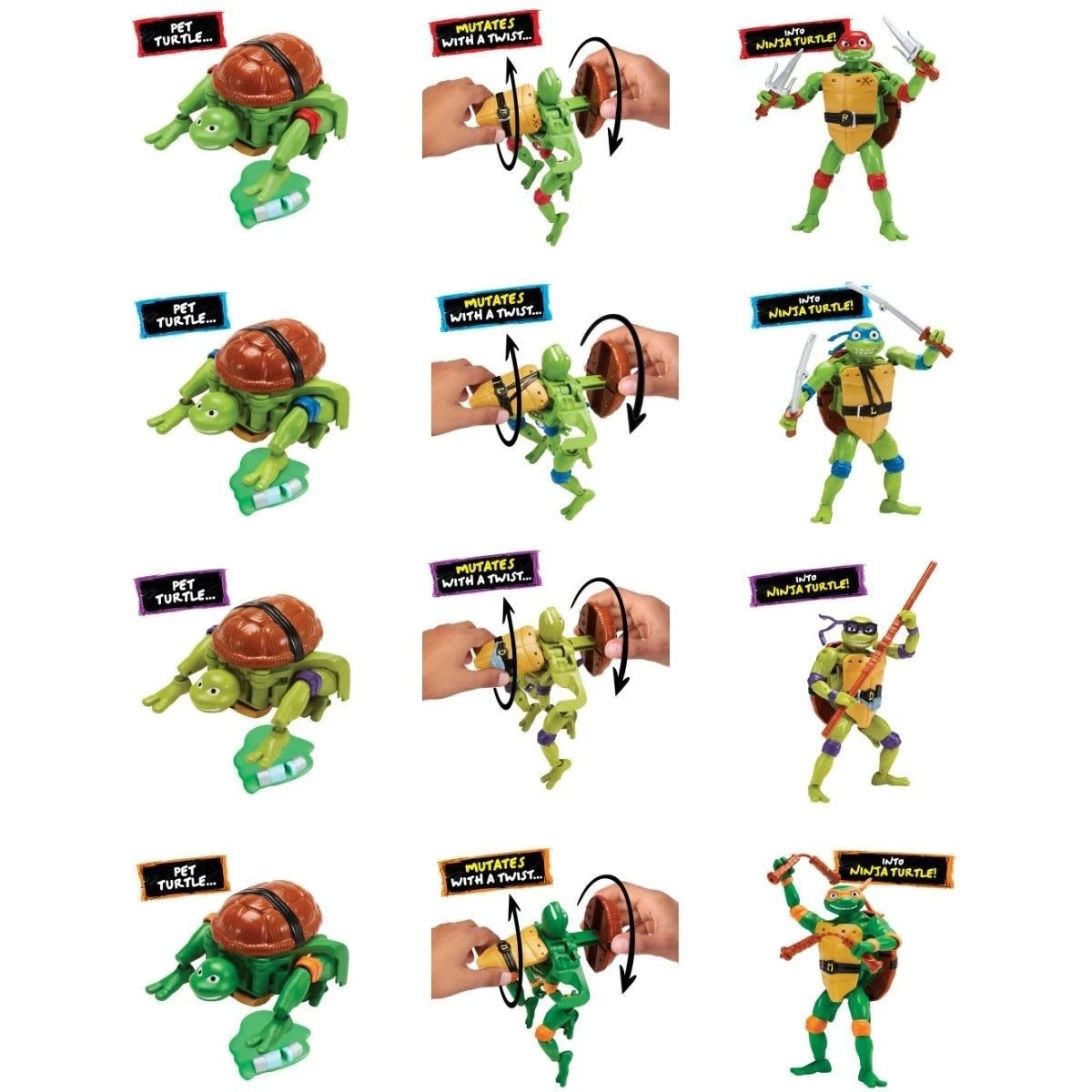 3 Nickelodeon Tales of the Teenage Mutant Ninja Turtles Mutations Pet to Ninja Action Figure - Assorted, 3 of 3