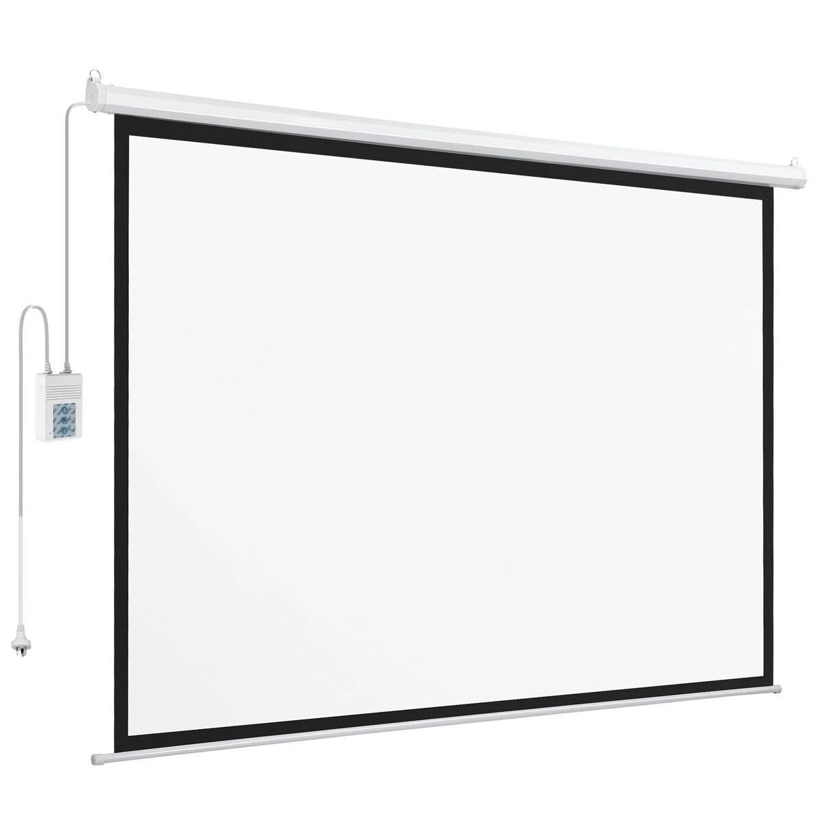 5 AUSWAY 100 Inch Projector Screen Large Motorised Electric Ceiling Wall Mounted, 5 of 6
