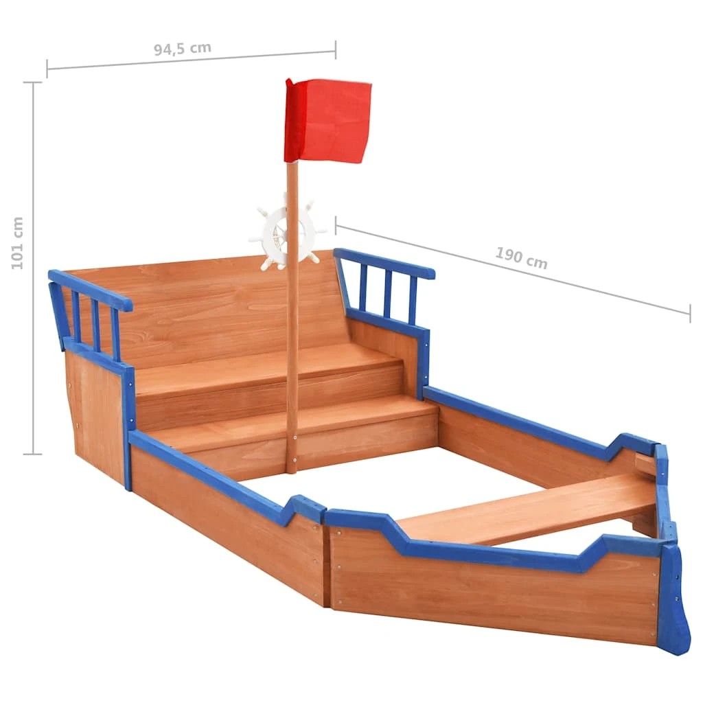 9 Vidaxl Sandbox Wooden Sandbox - Multi, 9 of 9