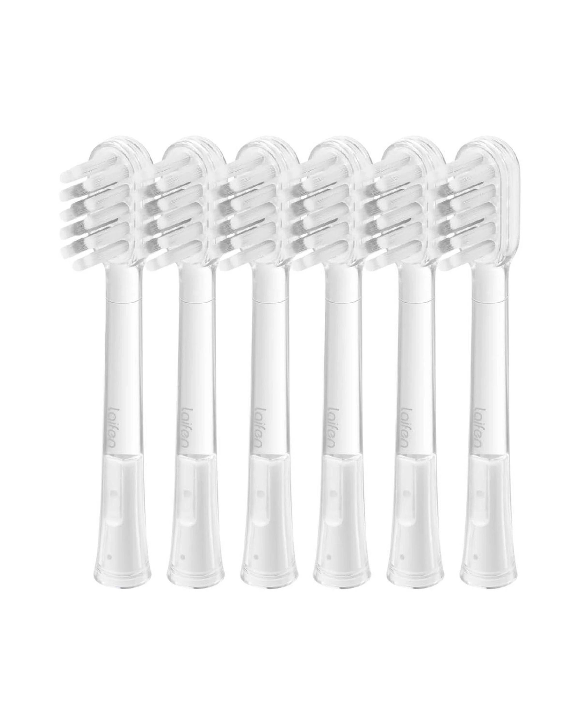 1 Laifen Cushioned Toothbrush Heads 6 Pack Gum Care Soft Bristles Gentle Cleaning Replacement, 1 of 3