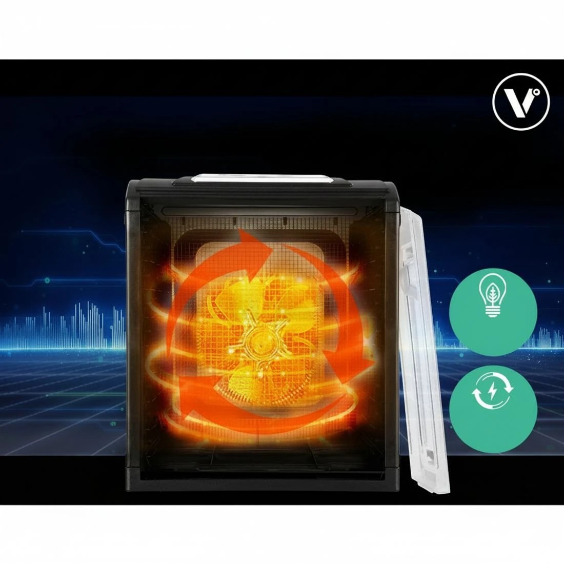 4 Devanti 9 Trays Food Dehydrator Stainless Steel Tray - Black, 4 of 5