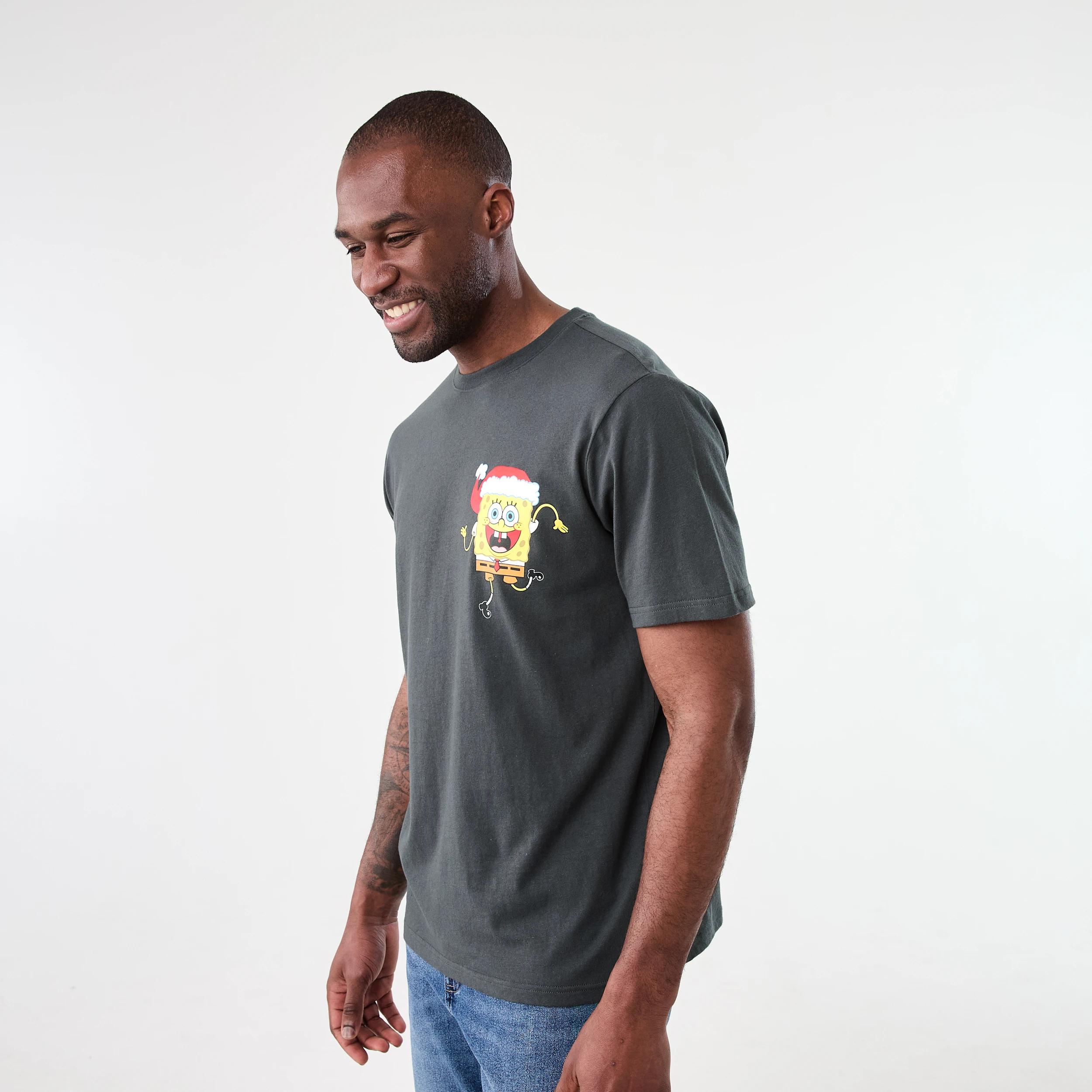 2 SpongeBob License Christmas T-shirt OYSTER BLACK, 2 of 6