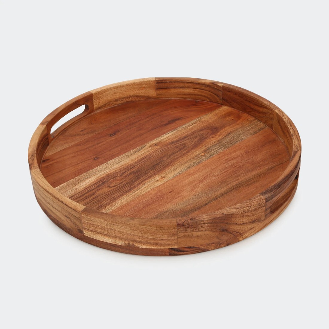1 Acacia Round Serving Tray, 1 of 6