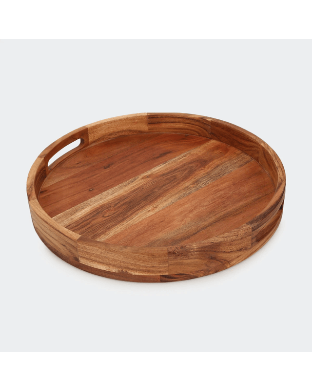 Acacia Round Serving 