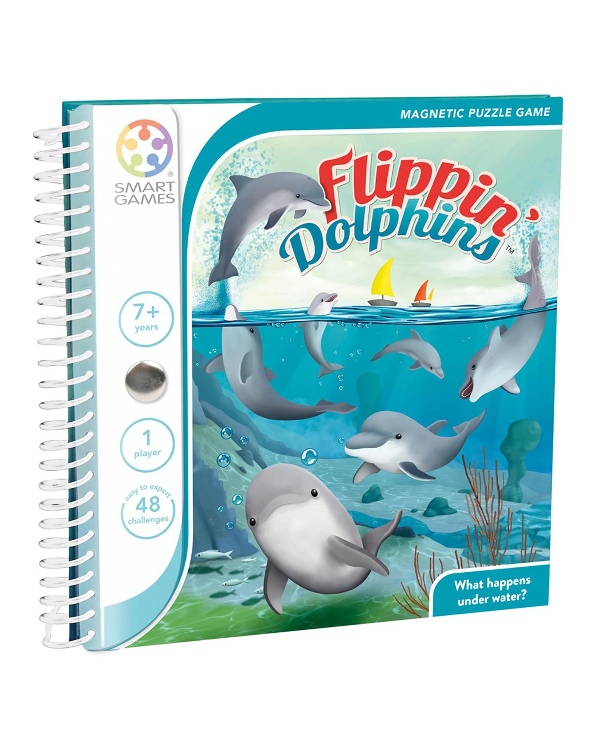1 Smart Games Flippin' Dolphins Magnetic Travel Puzzle Game, 1 of 1