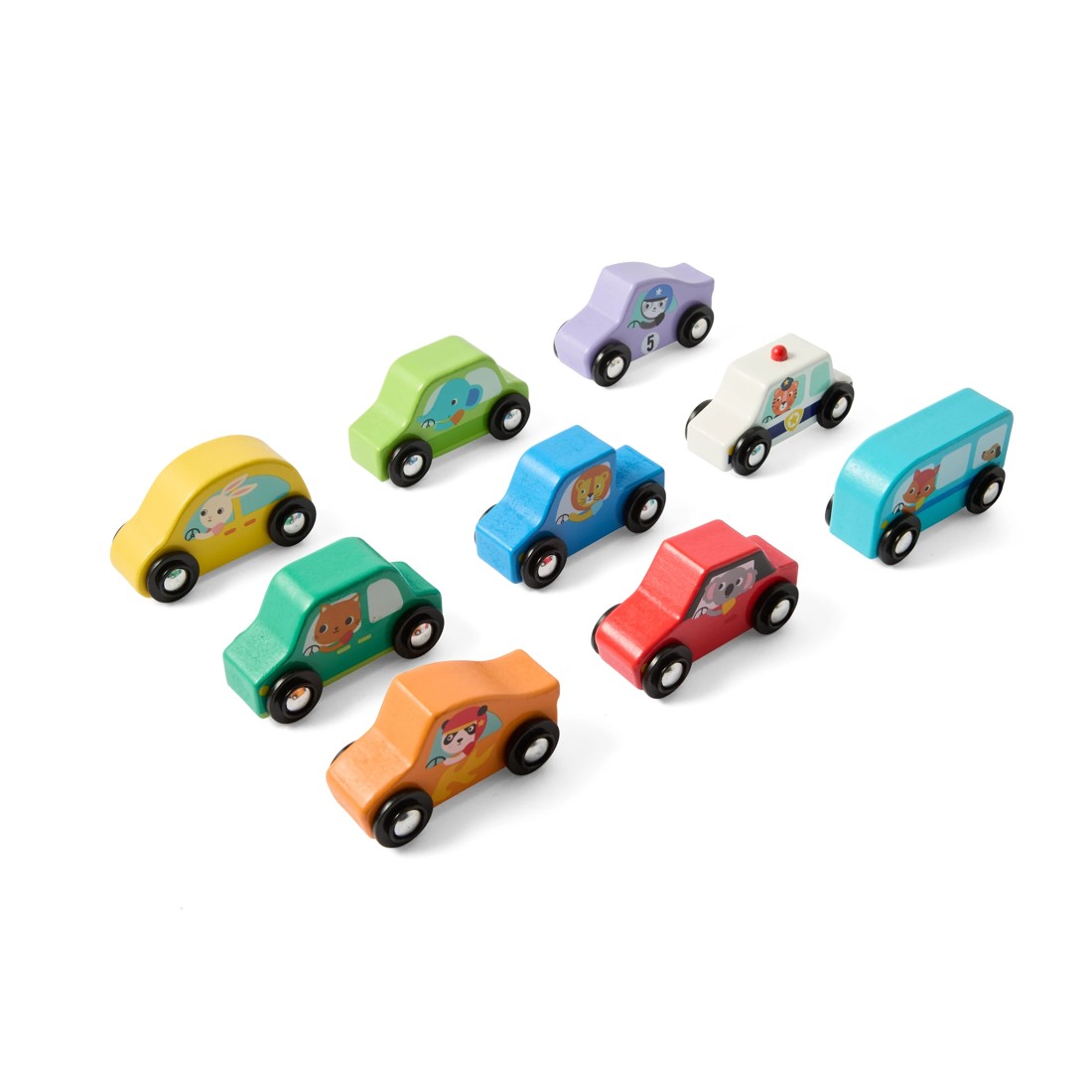 5 Wooden Car Set, 5 of 10
