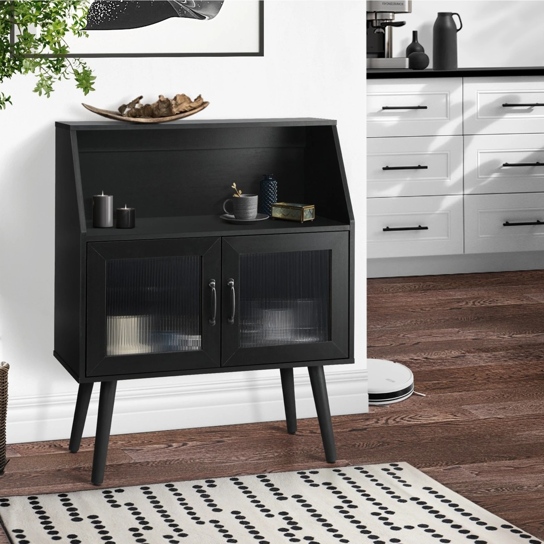 3 Oikiture Buffet Sideboard Fluted Door
 - Black, 3 of 10