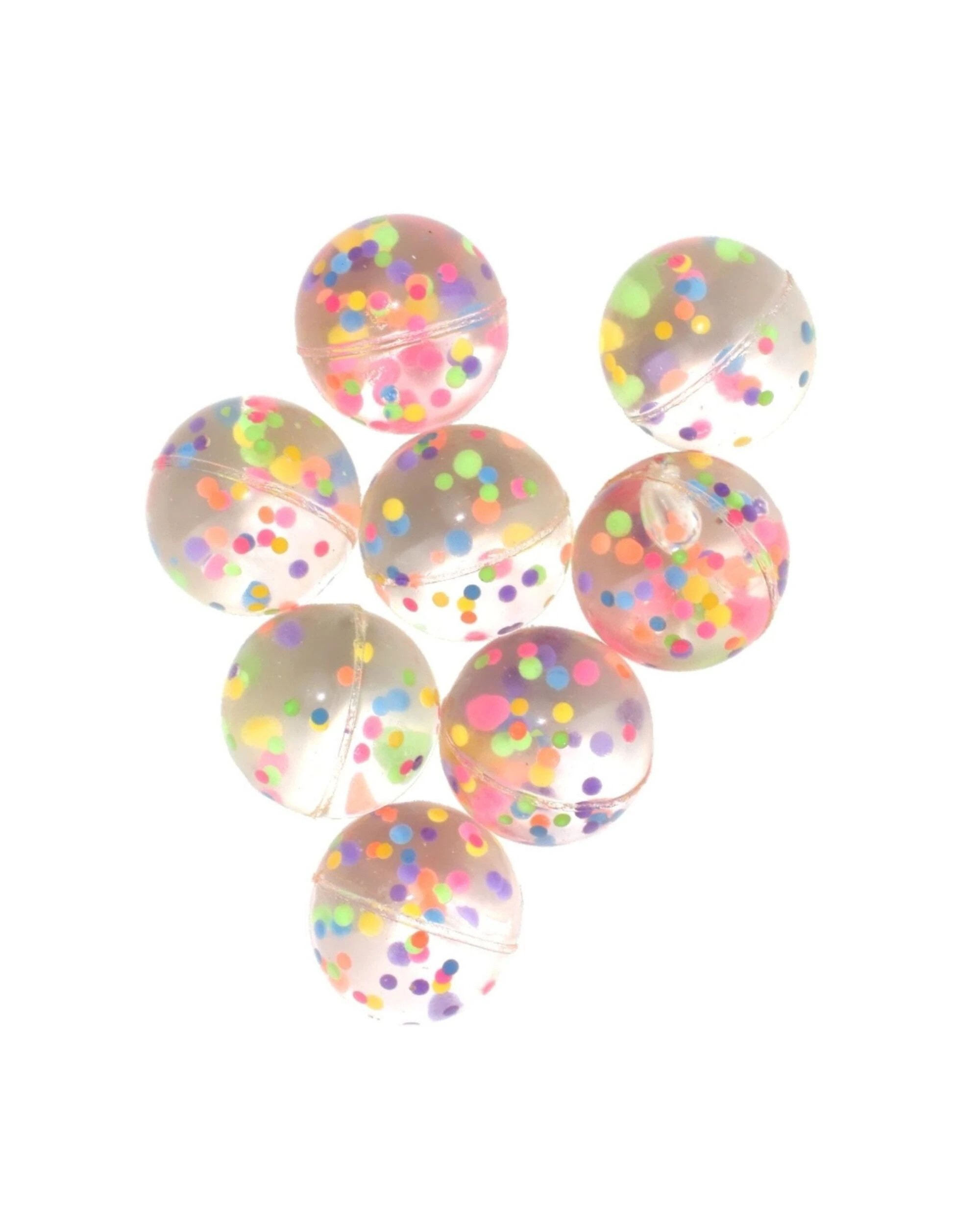 1 Unique Confetti Bounce Balls Pack of 8, 1 of 2