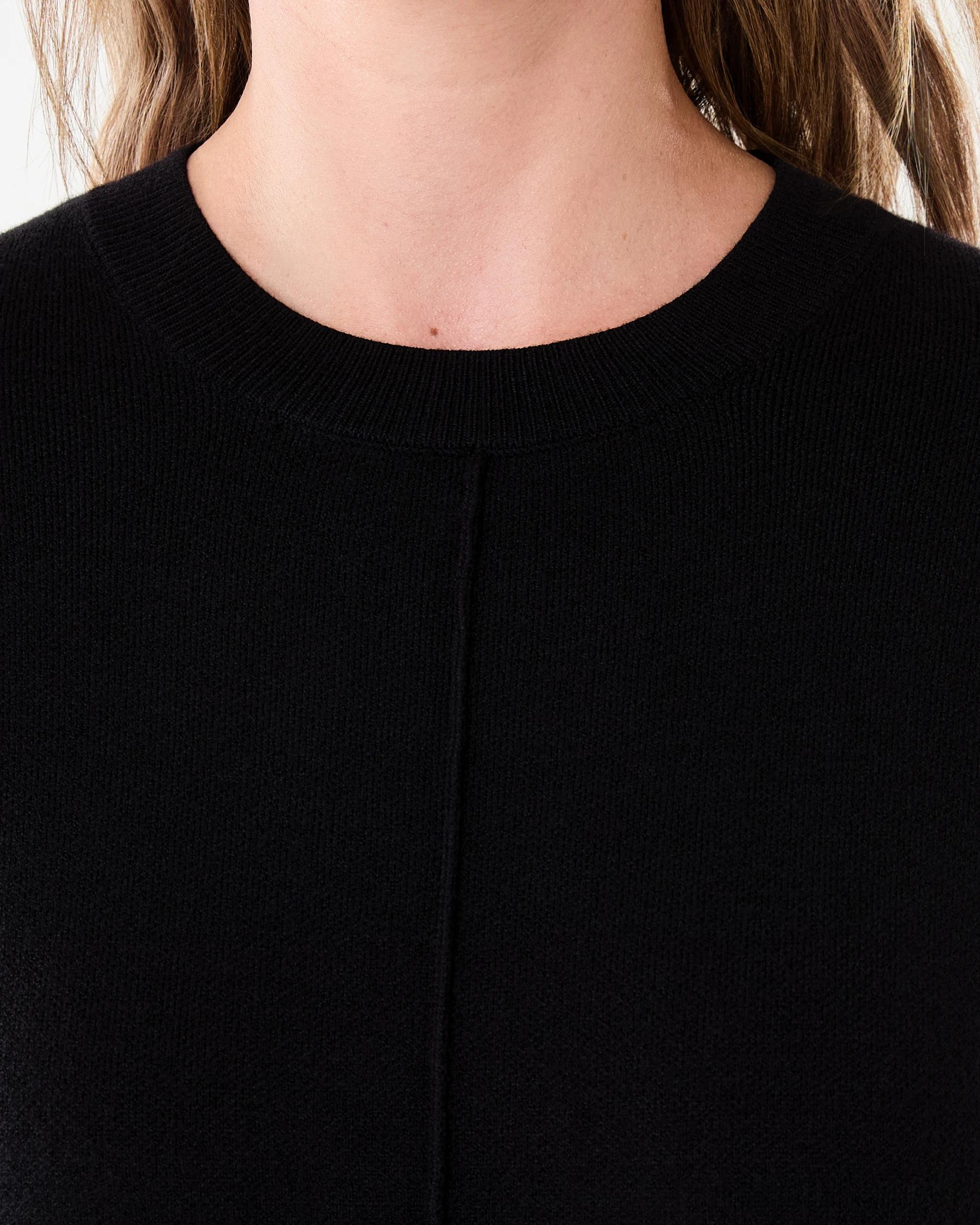 5 Compact Seam Front Oversized Jumper Black, 5 of 7