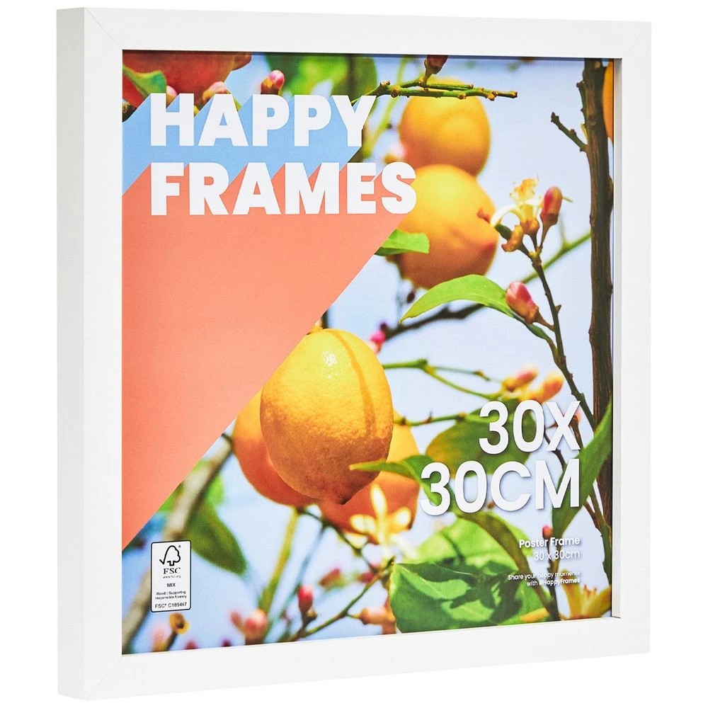 2 Happy Frames 30 x 30CM Poster Frame White, 2 of 4