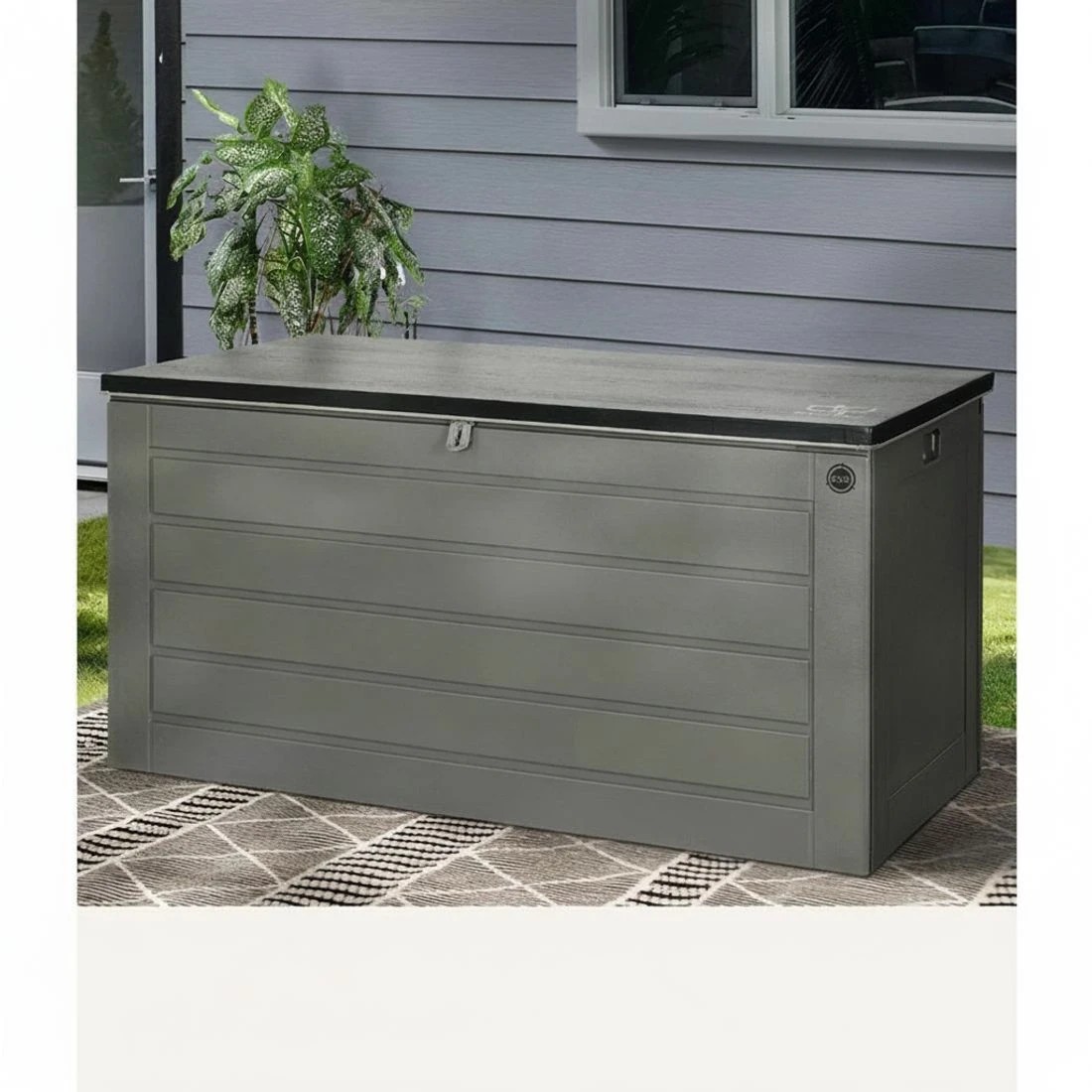 5 Gardeon Outdoor Storage Box 680L Container Lockable Garden Bench Tool Shed - Black, 5 of 7