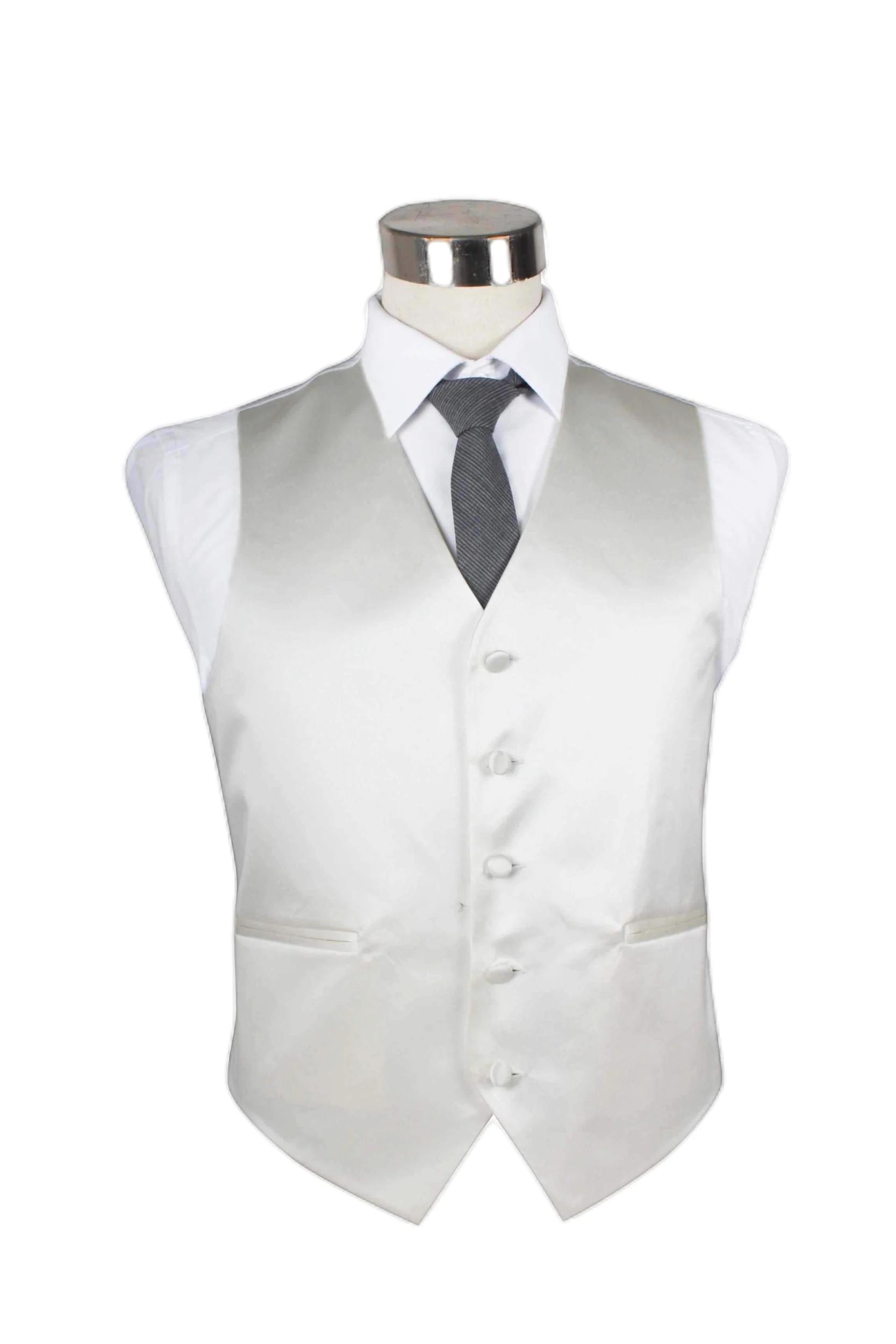 1 Zasel Mens Plain Vest Waistcoat IVORY, 1 of 1