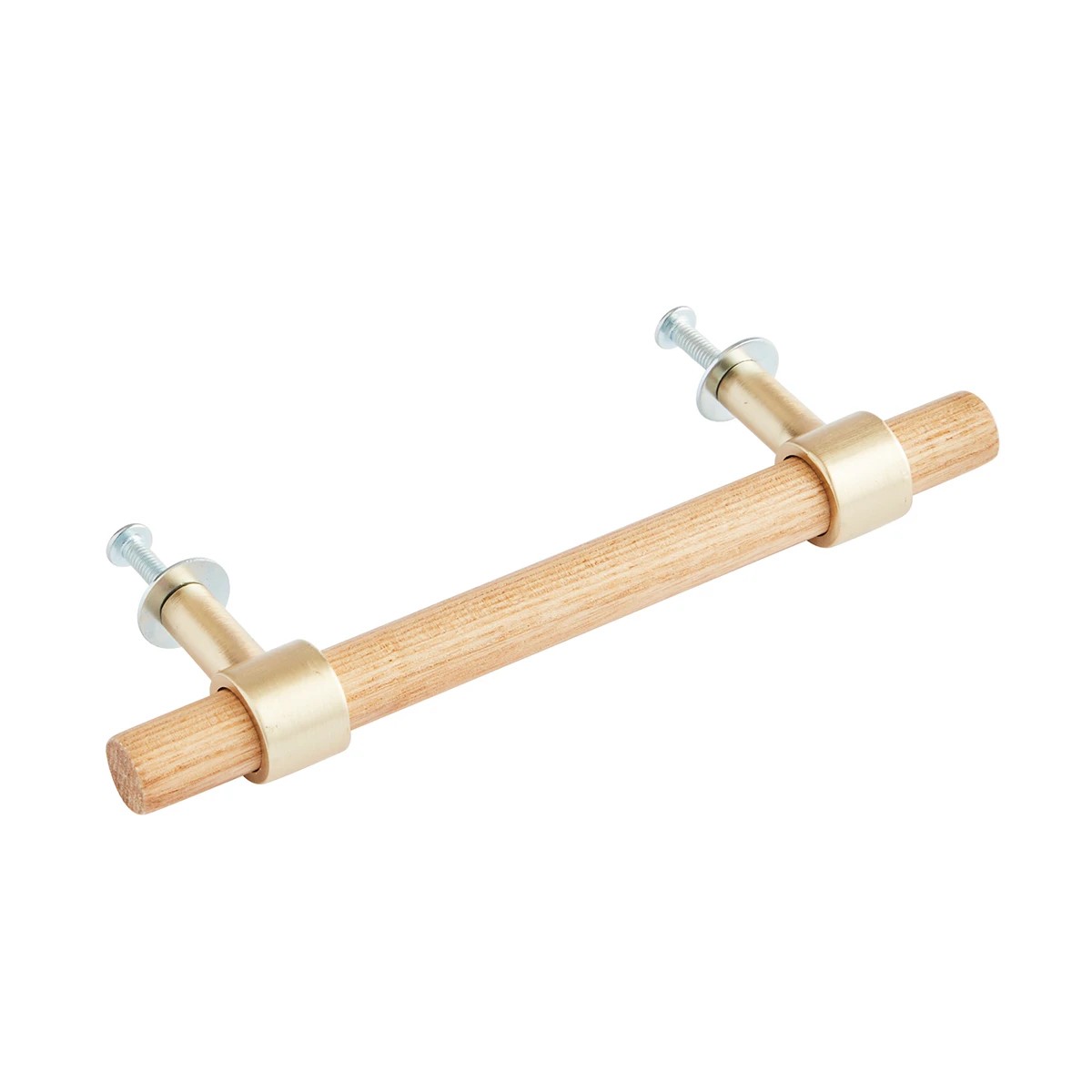 5 2 Pack Large Oak and Gold Look Handles, 5 of 6